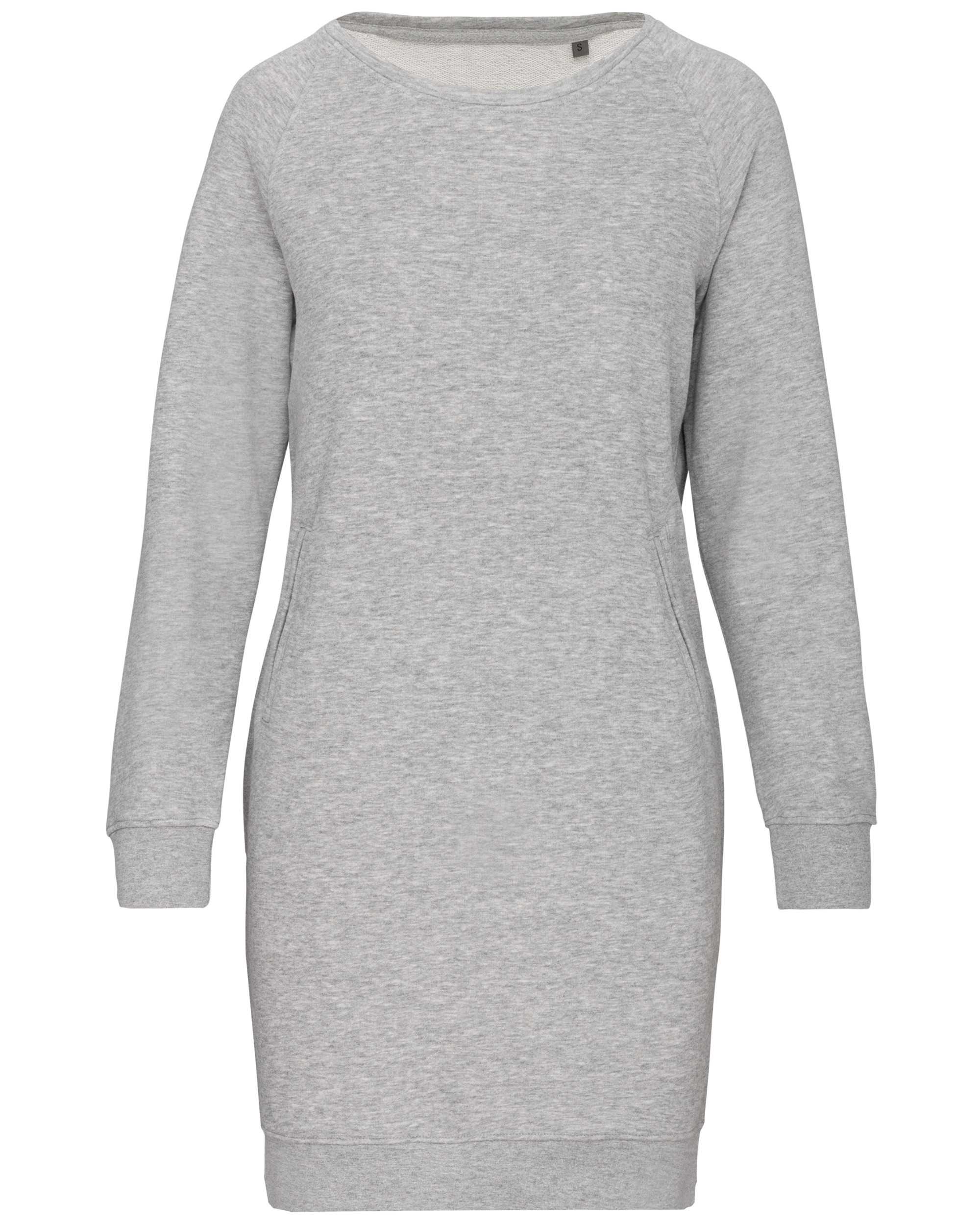 Vestido Lounge algodón orgánico de felpa Light grey heather