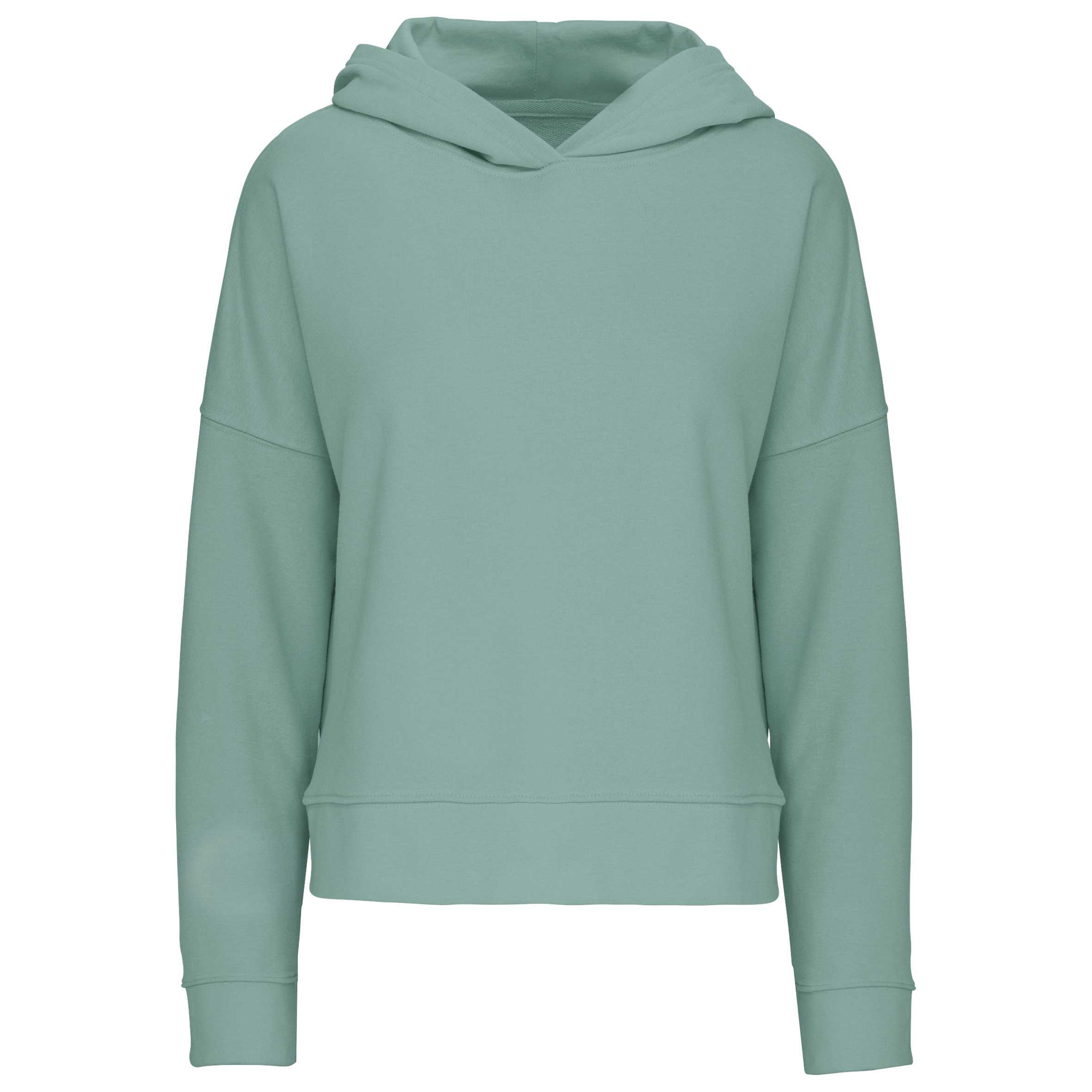 Sudadera Lounge algodón orgánico con capucha mujer Sage