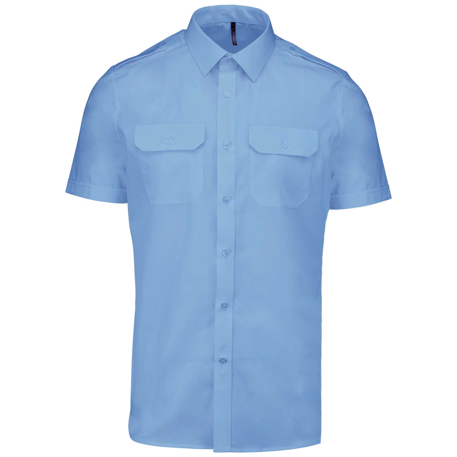 Camisa piloto manga corta hombre Sky Blue