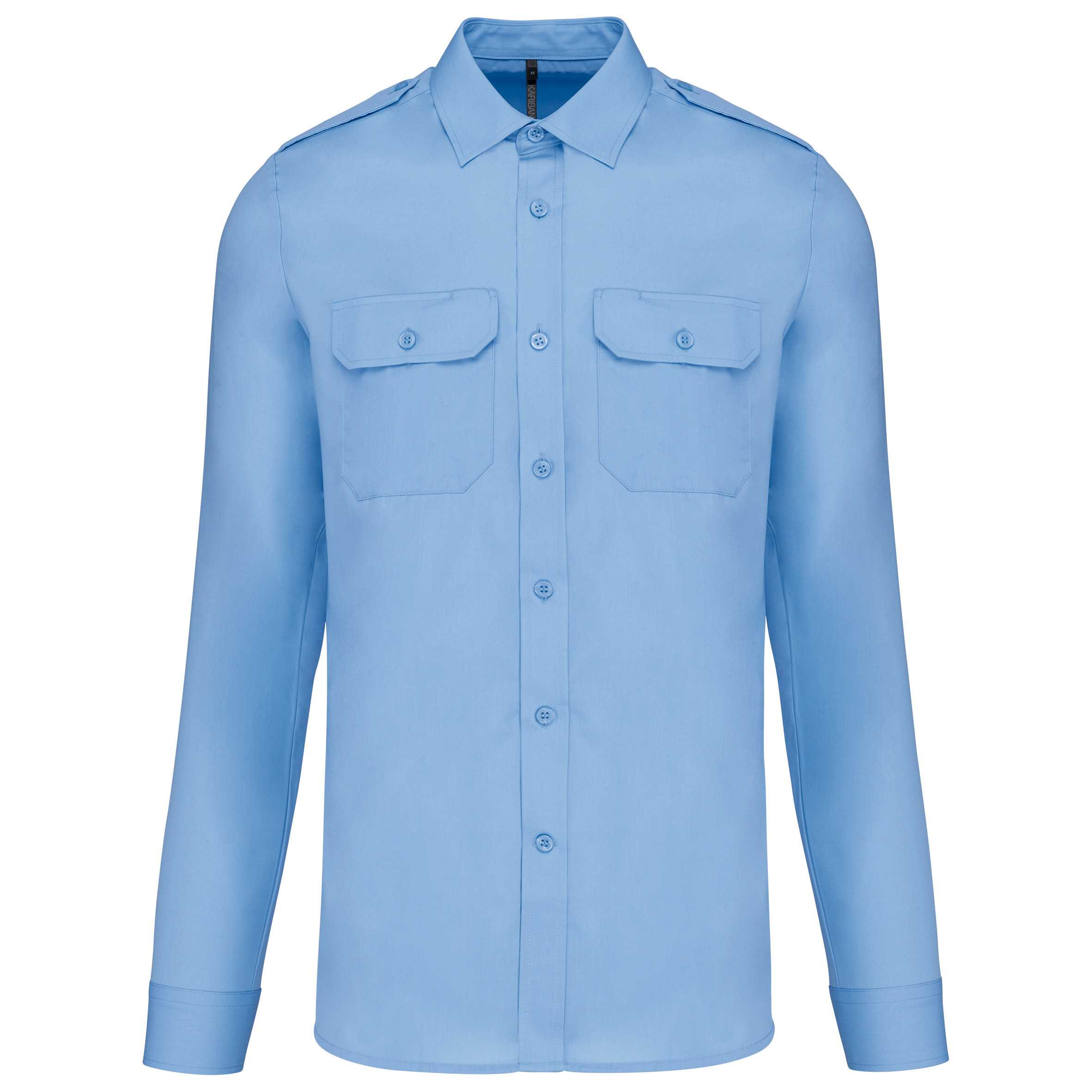 Camisa piloto manga larga hombre Sky Blue
