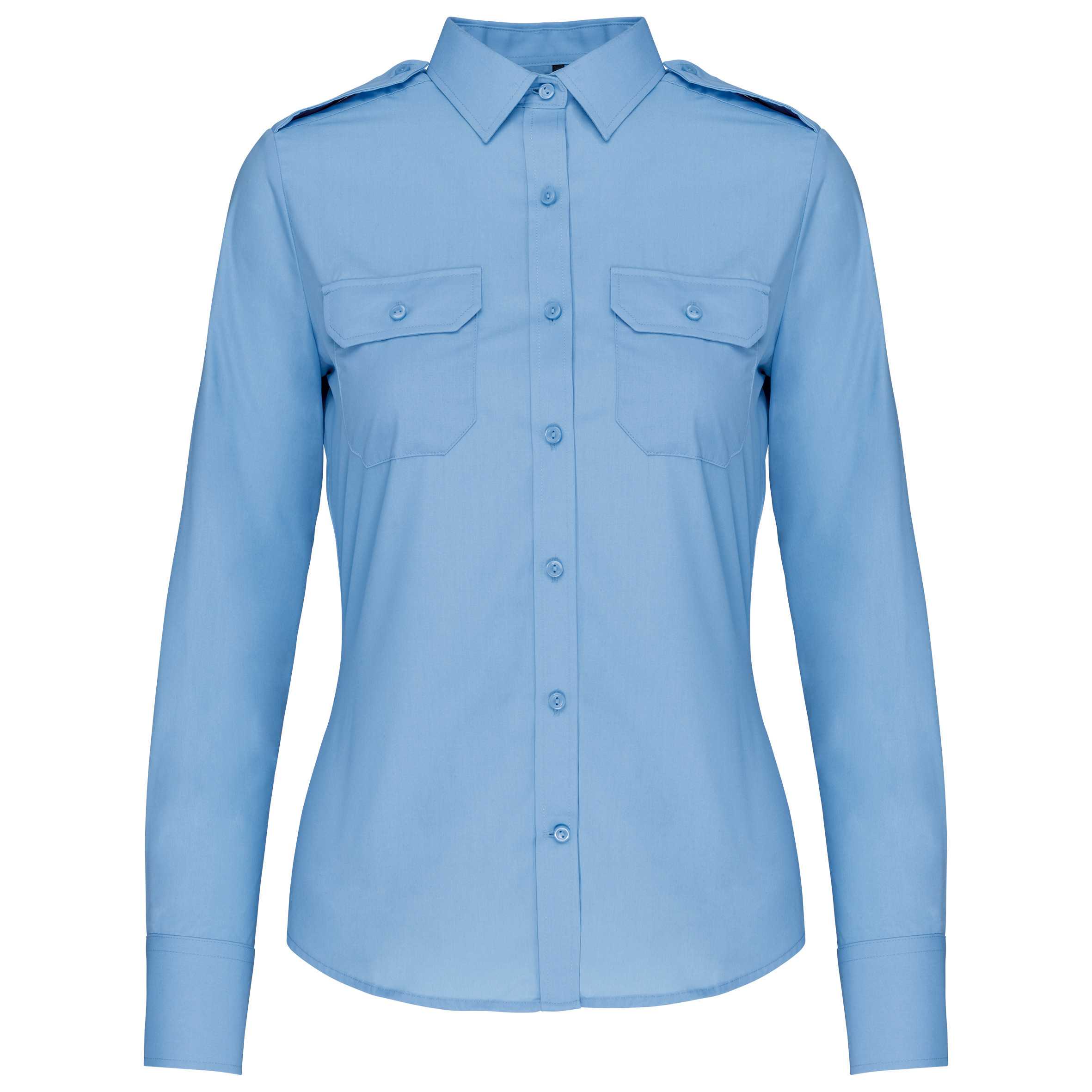 Camisa piloto manga larga mujer Sky Blue