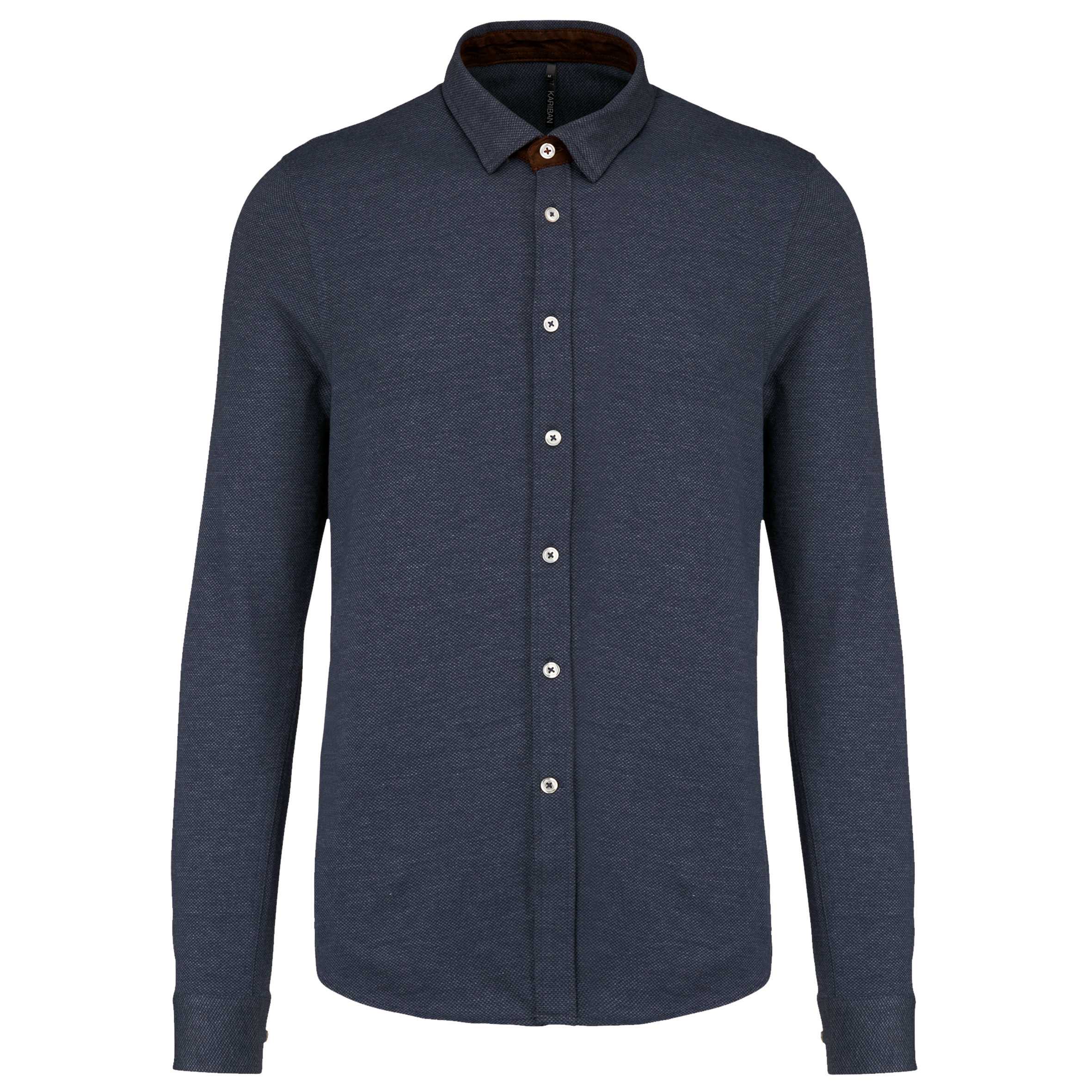 Camisa Jacquard Manga larga Jacquard blue