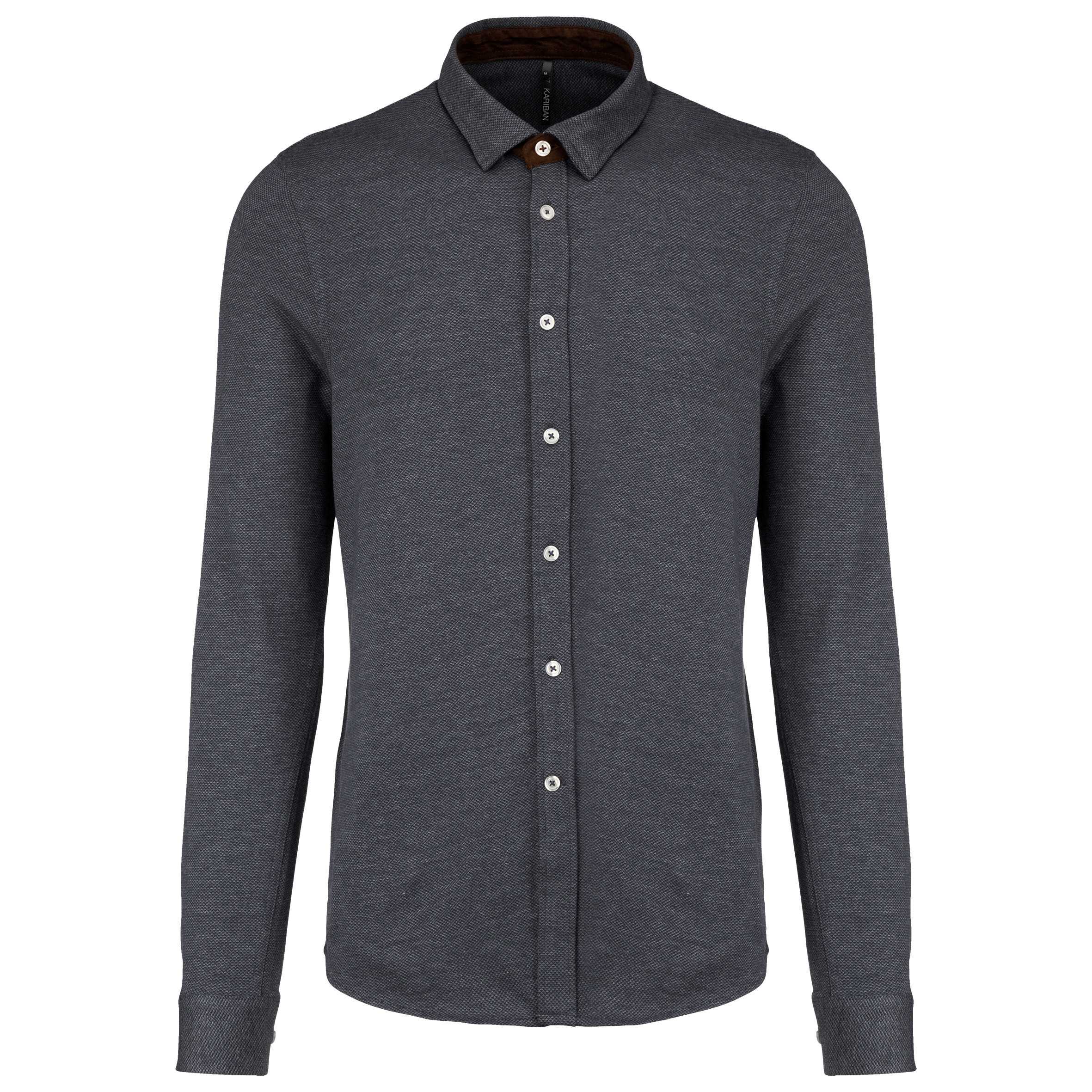 Camisa Jacquard Manga larga Jacquard Dark Grey
