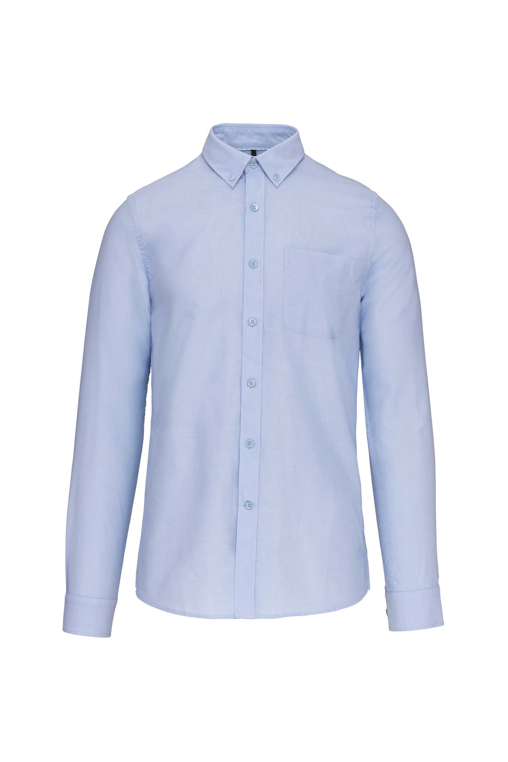 Camisa oxford lavada manga larga Oxford Blue