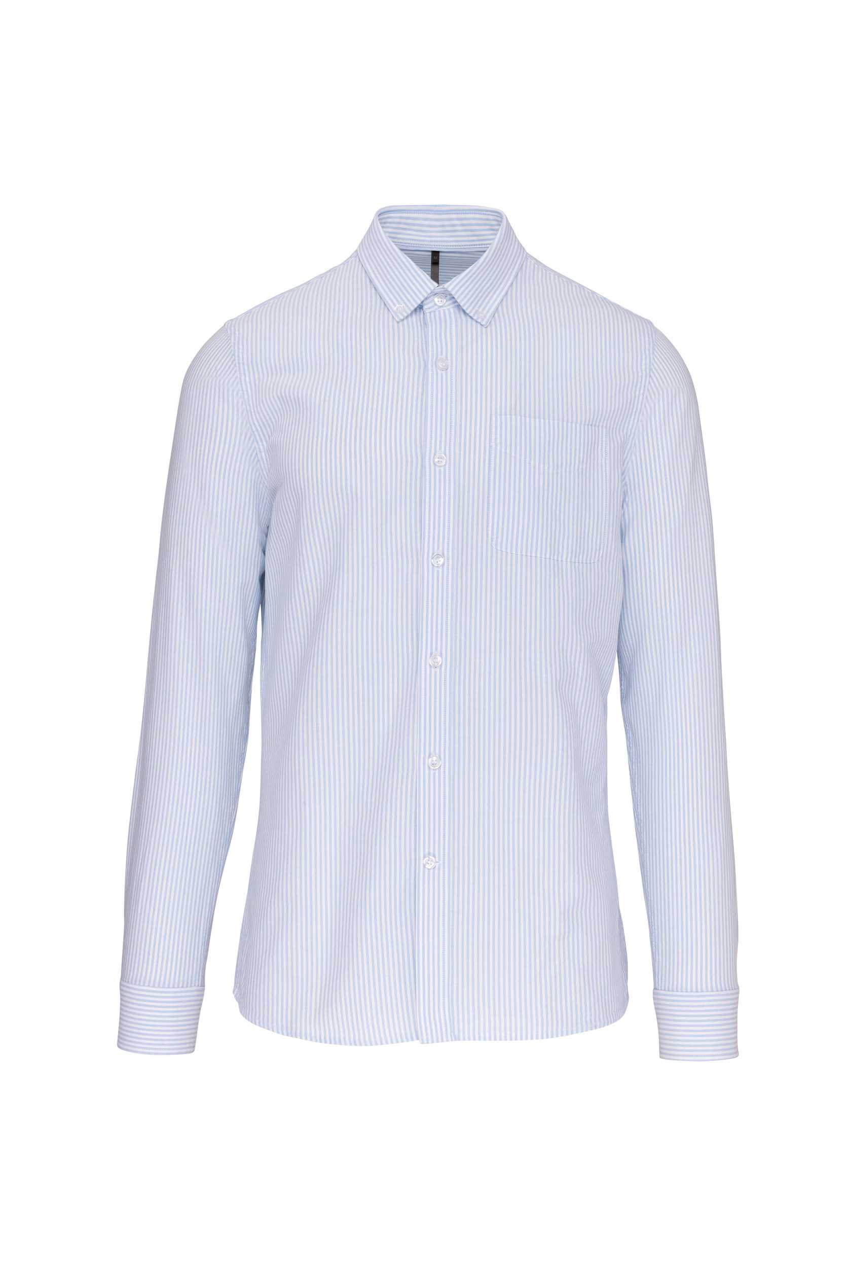 Camisa oxford lavada manga larga Striped White / Oxford Blue