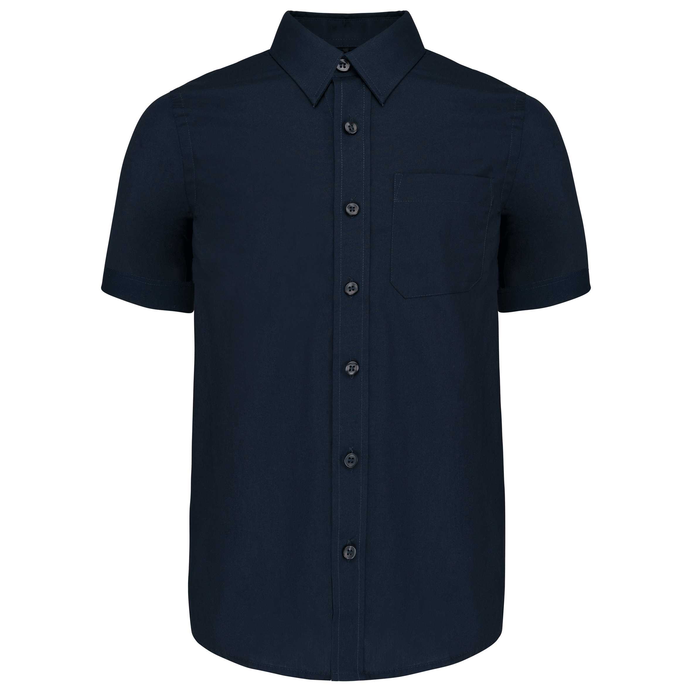 Camisa popelina manga corta niños Navy