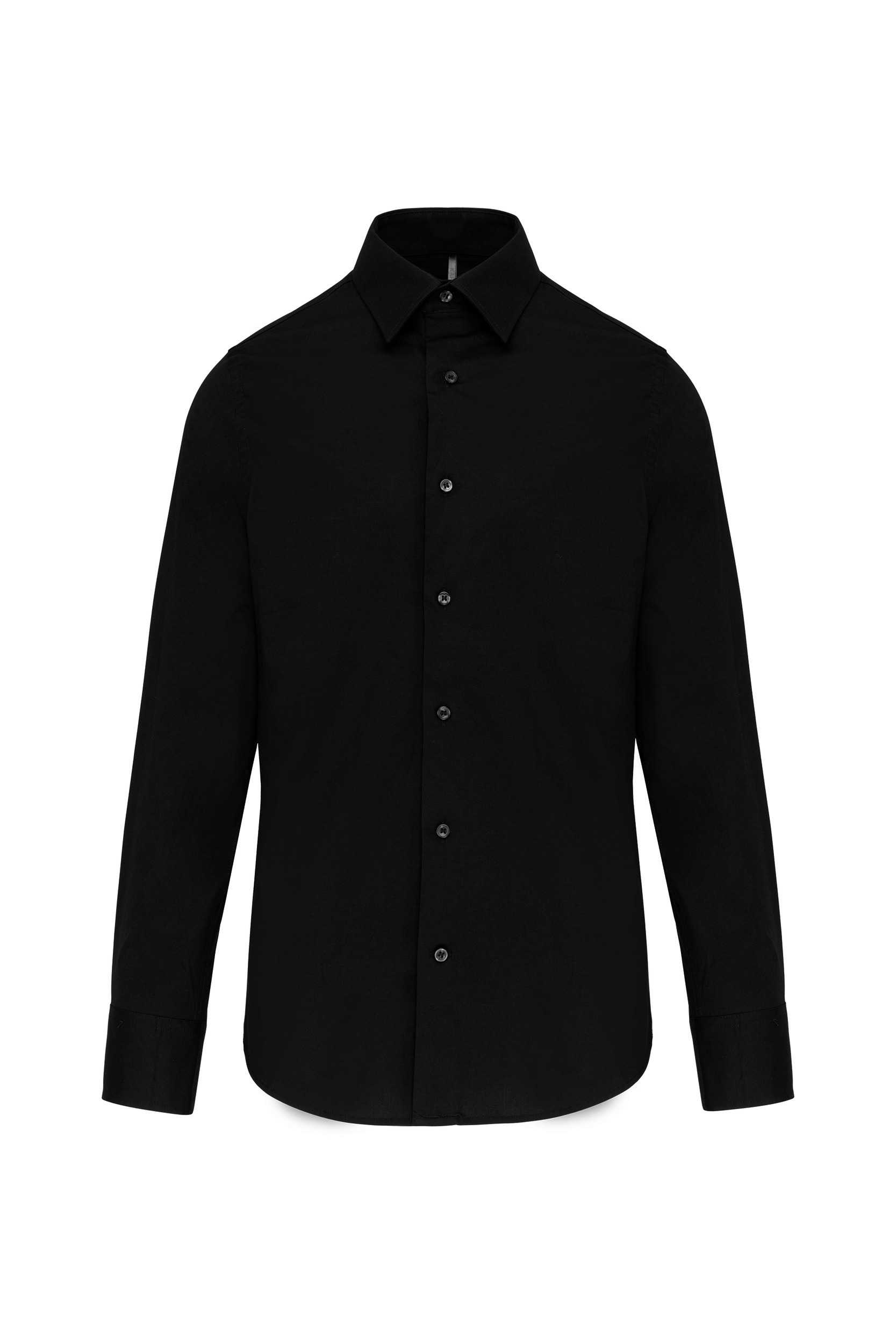 Camisa entallada no-plancha manga larga hombre Black