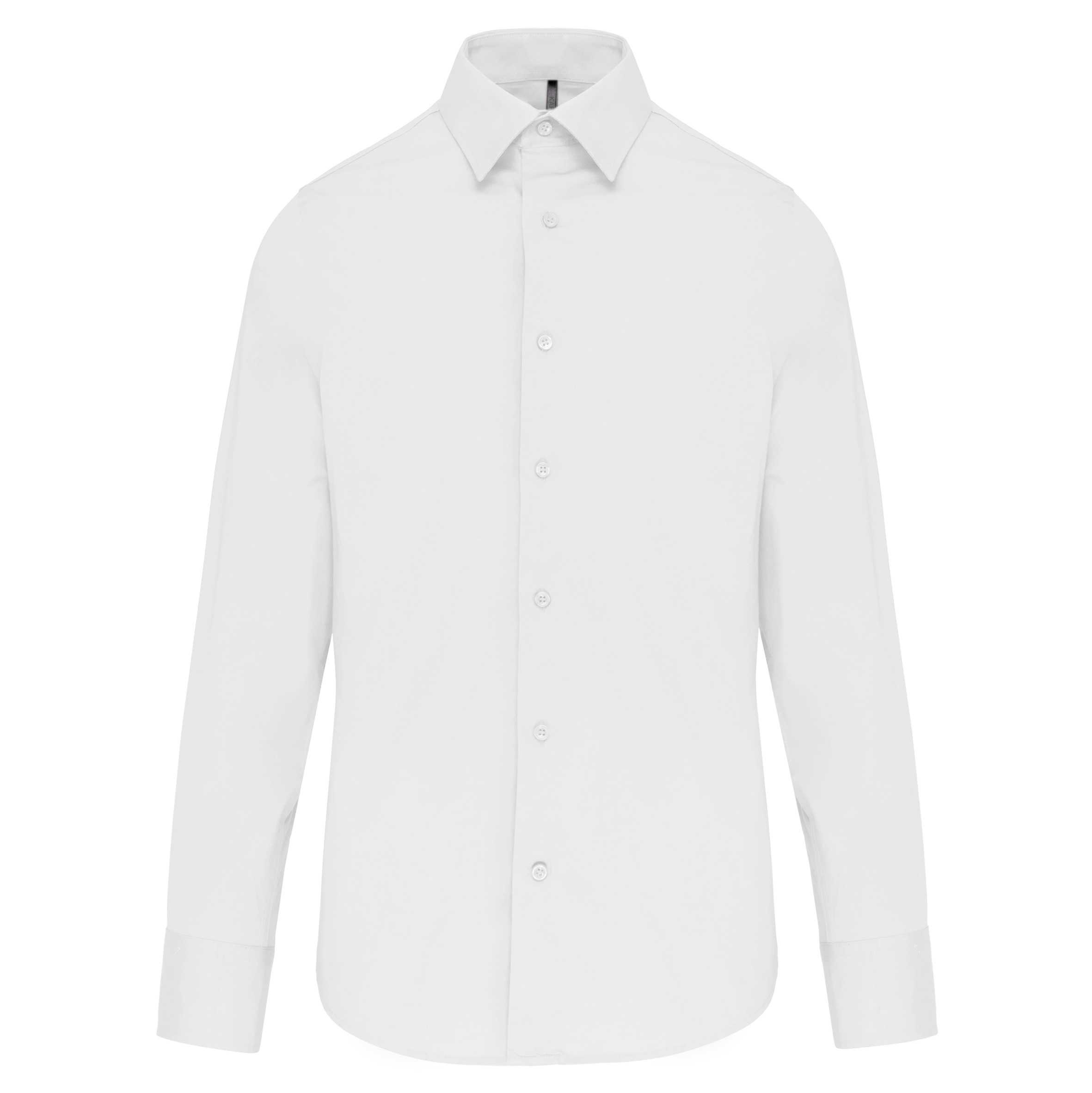 Camisa strech manga larga hombre White