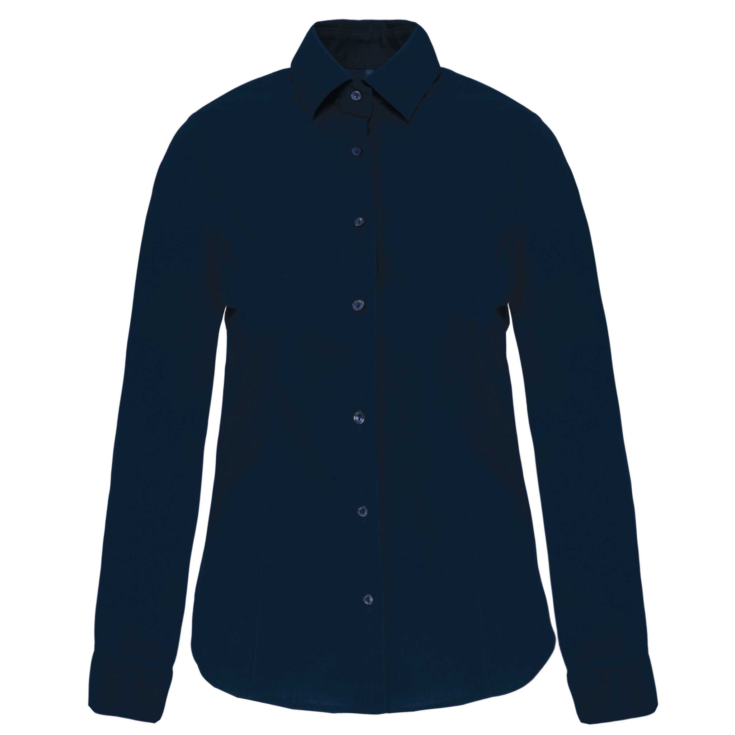 Camisa stretch manga larga mujer Navy