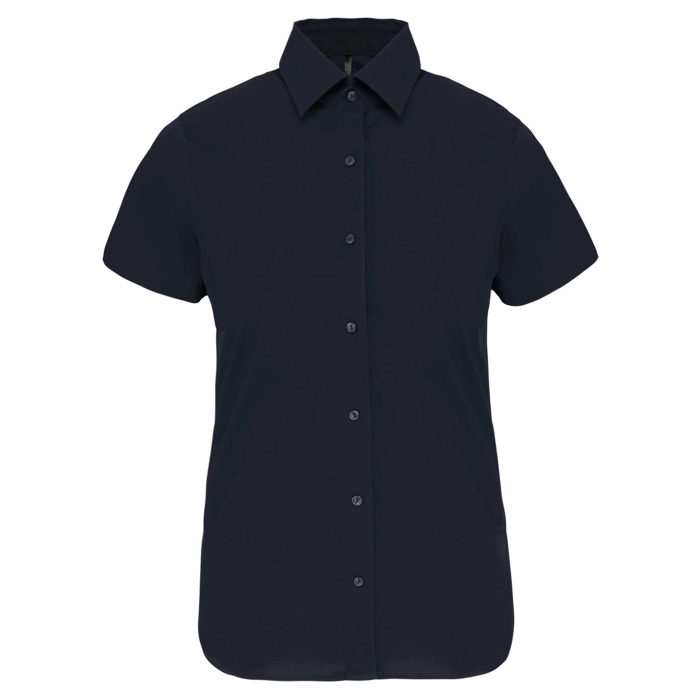 Camisa stretch manga corta mujer Navy