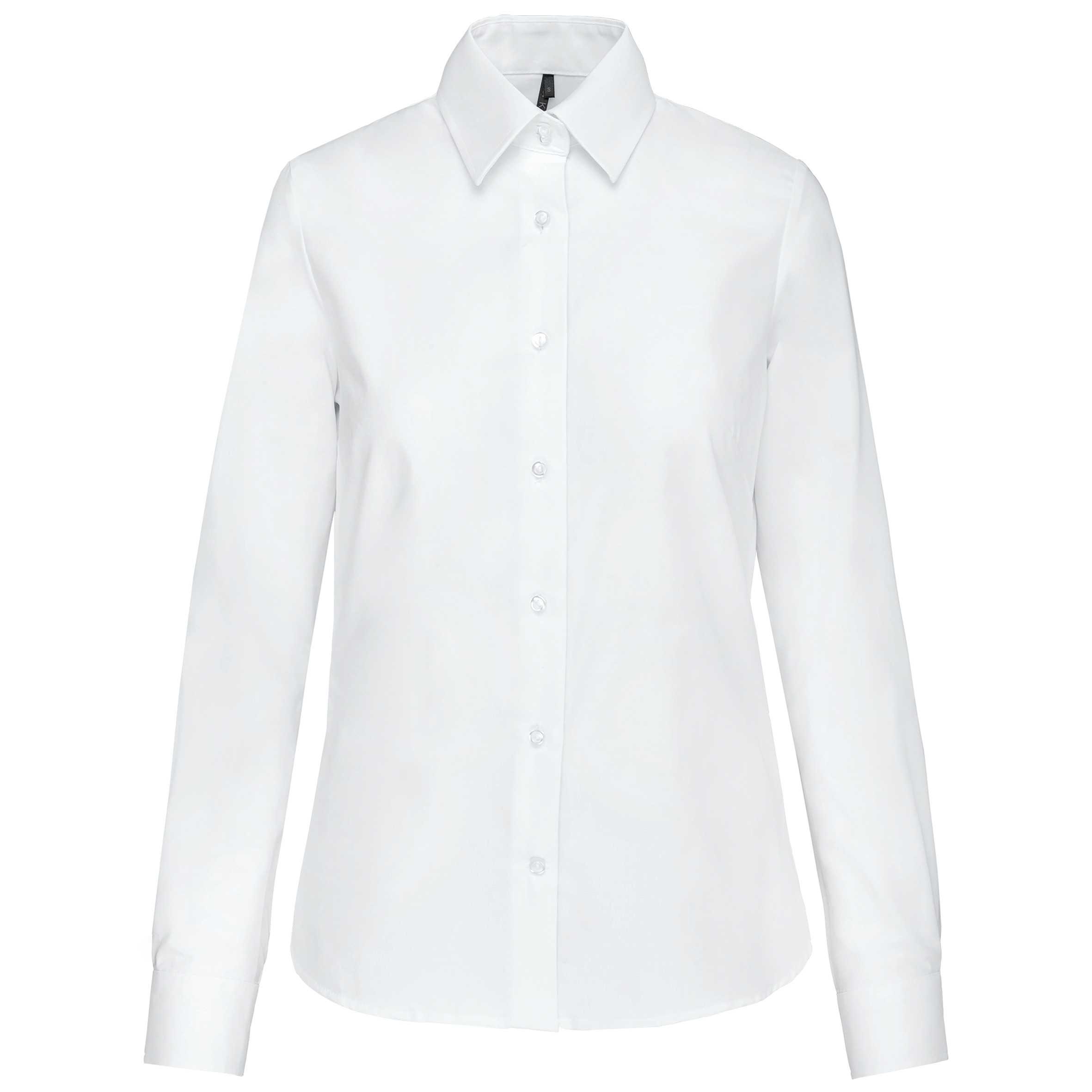 Camisa oxford manga larga mujer White