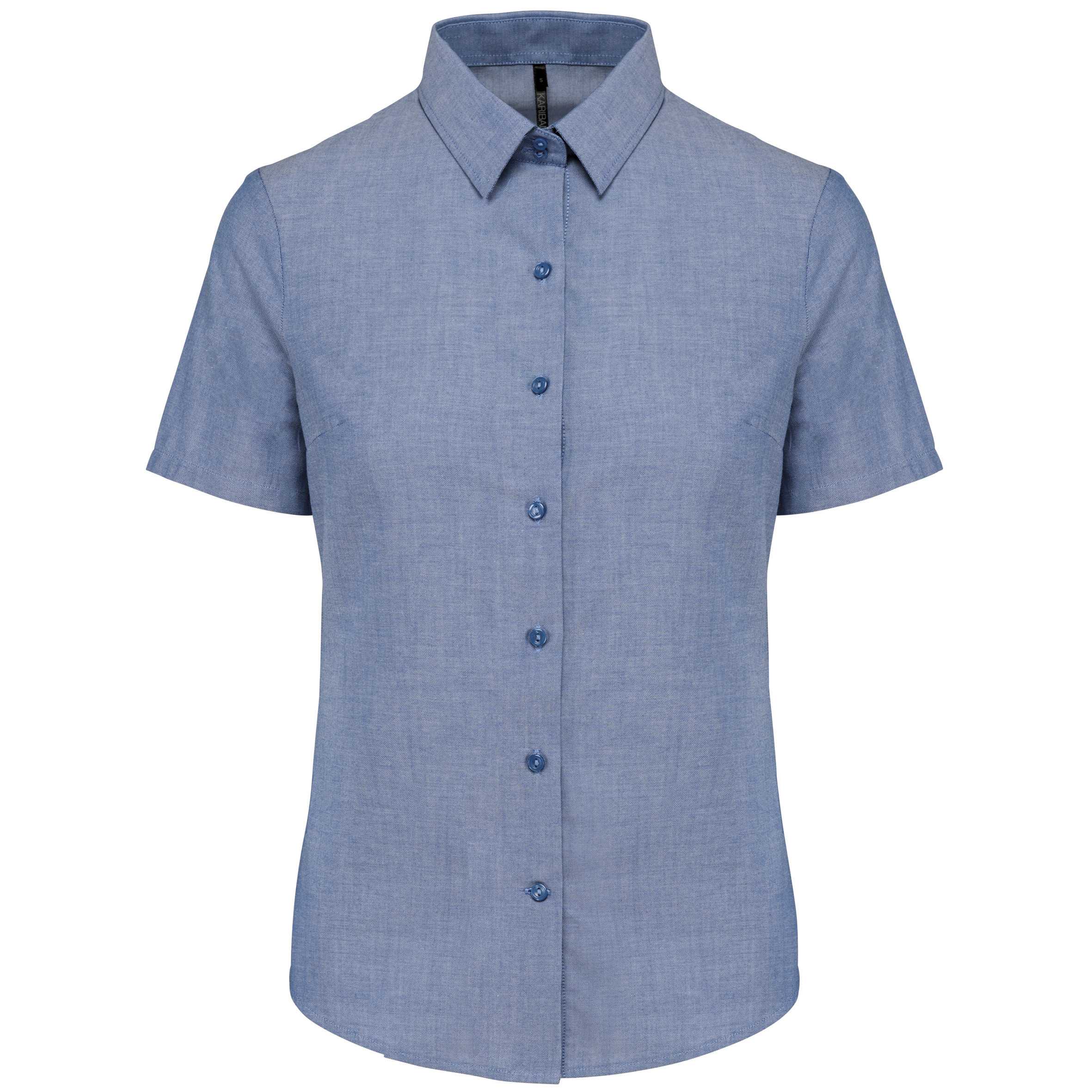 Camisa oxford manga corta mujer Oxford Cobalt Blue