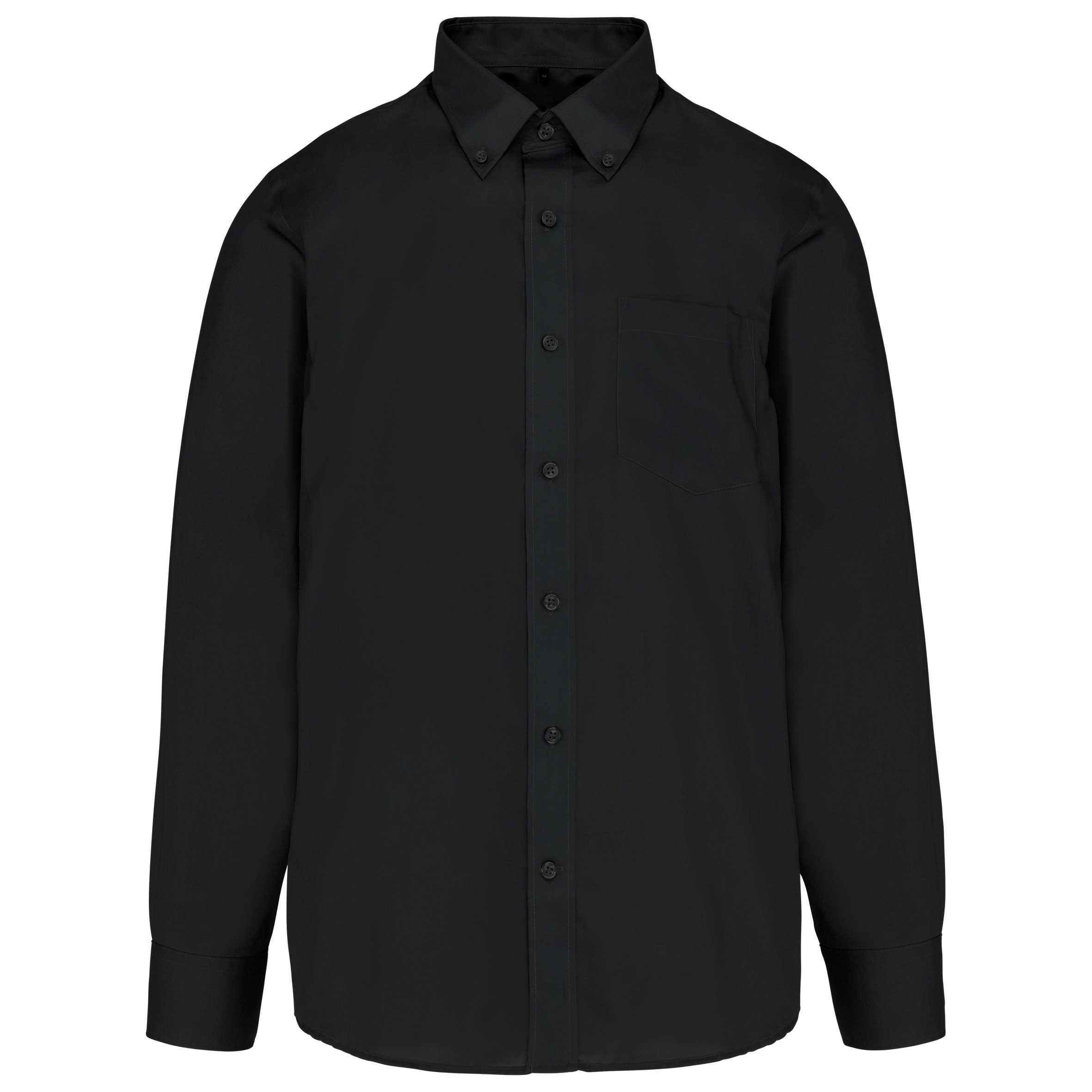 Camisa no-plancha manga larga hombre Black