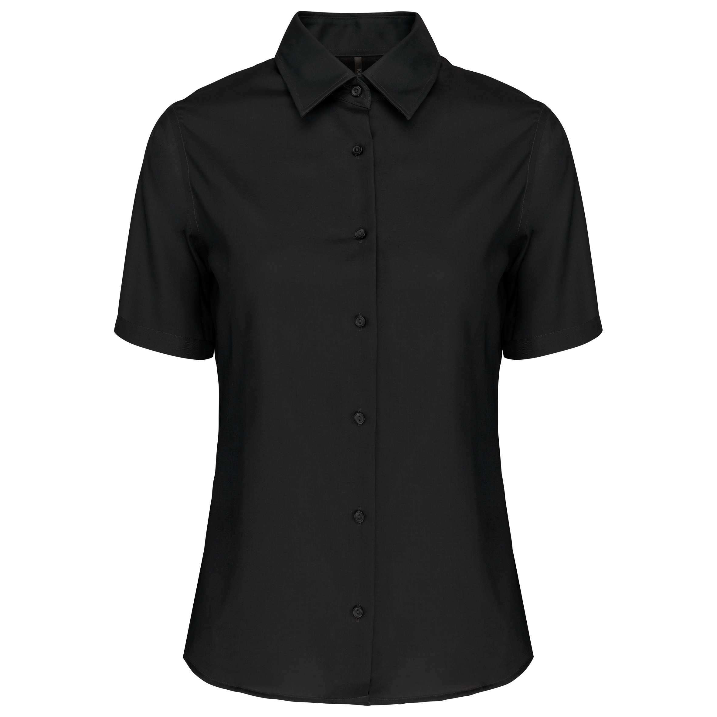 Camisa no-plancha manga corta mujer Black