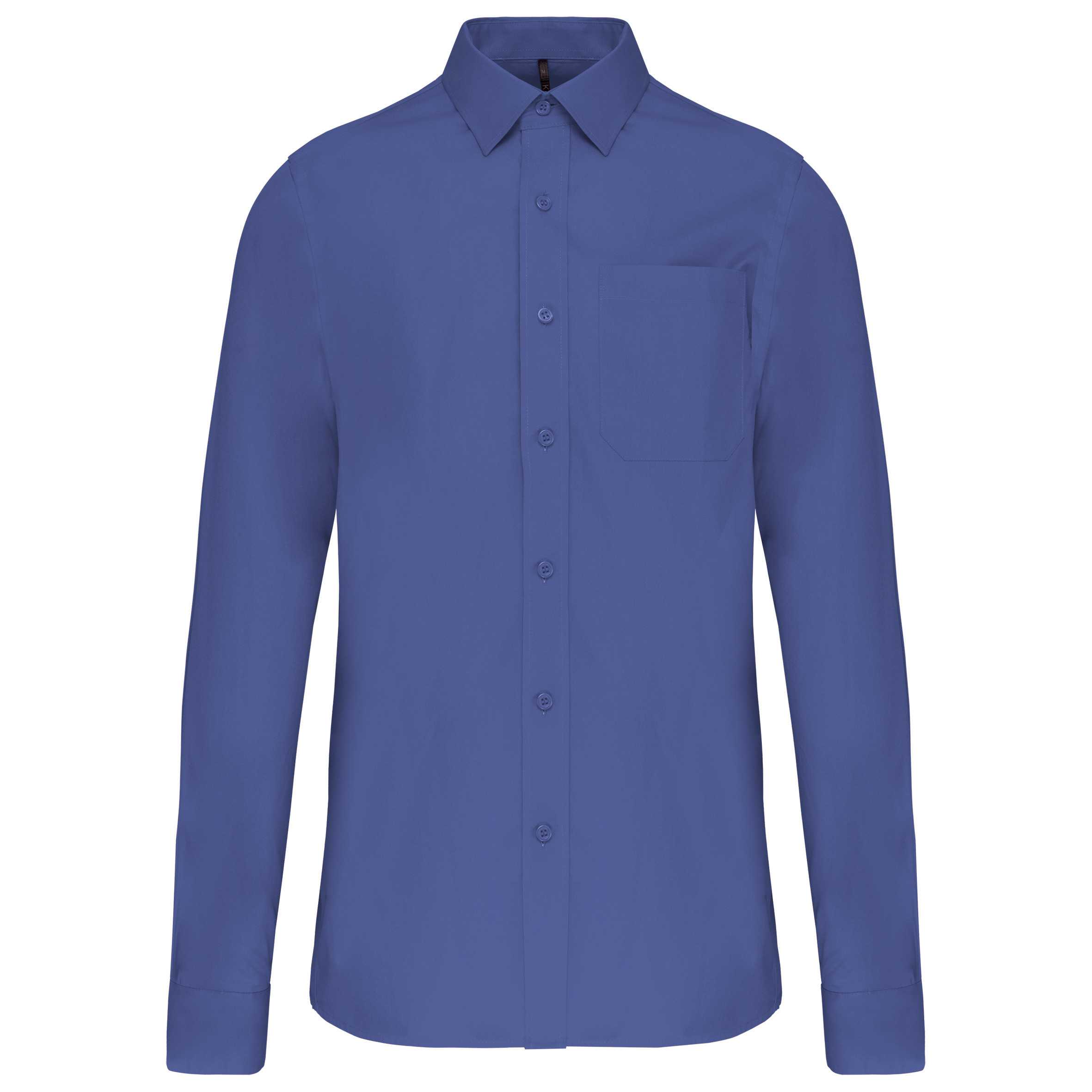 Camisa popelina manga larga hombre Cobalt Blue