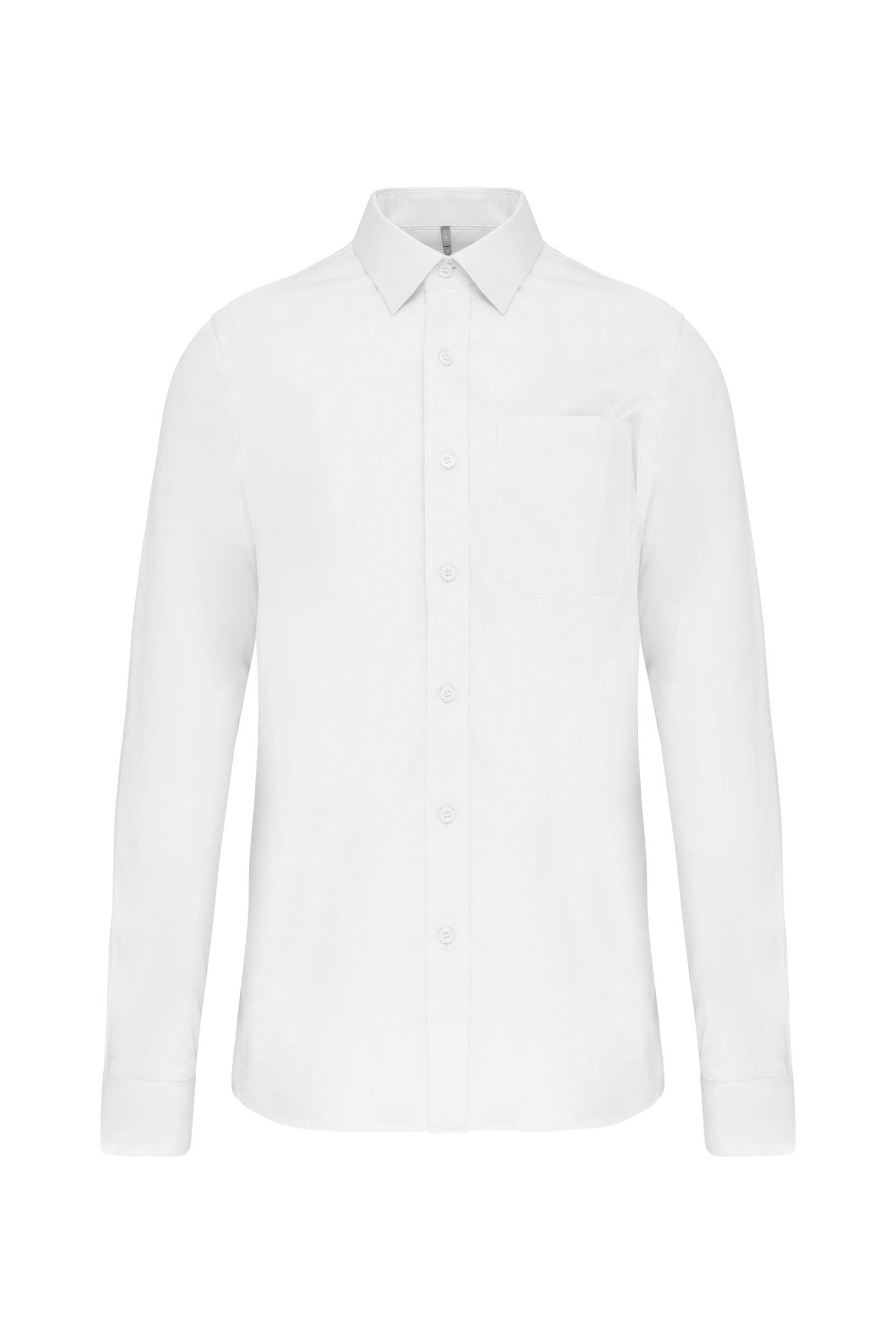 Camisa popelina manga larga hombre White