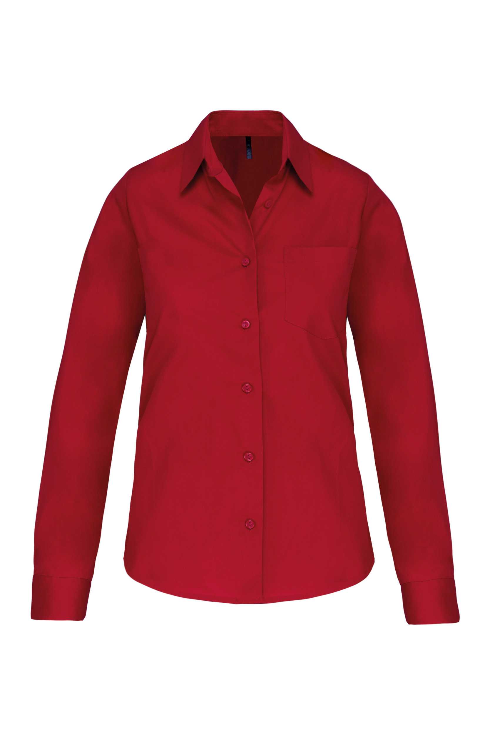 Camisa popelina manga larga mujer Classic Red