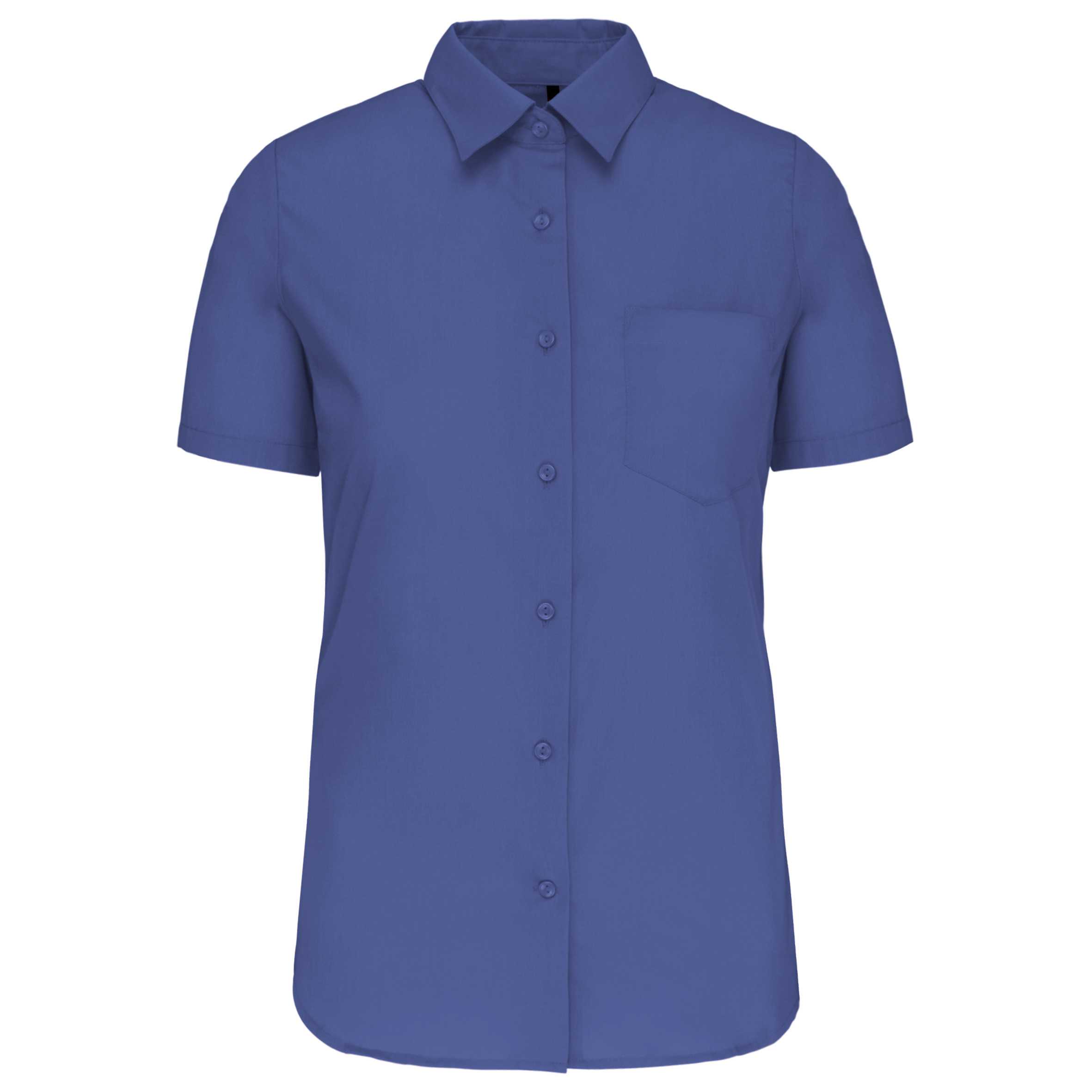 Camisa popelina manga corta mujer Cobalt Blue