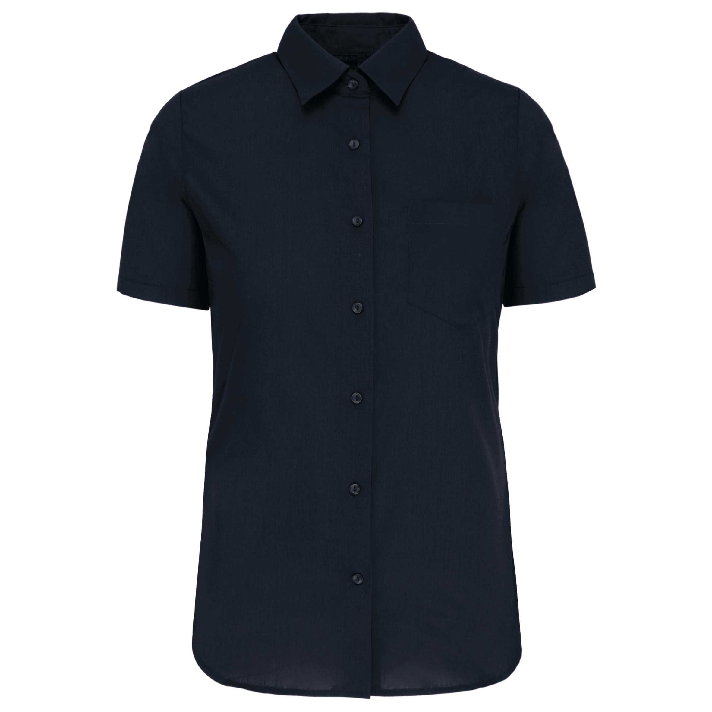 Camisa popelina manga corta mujer Navy