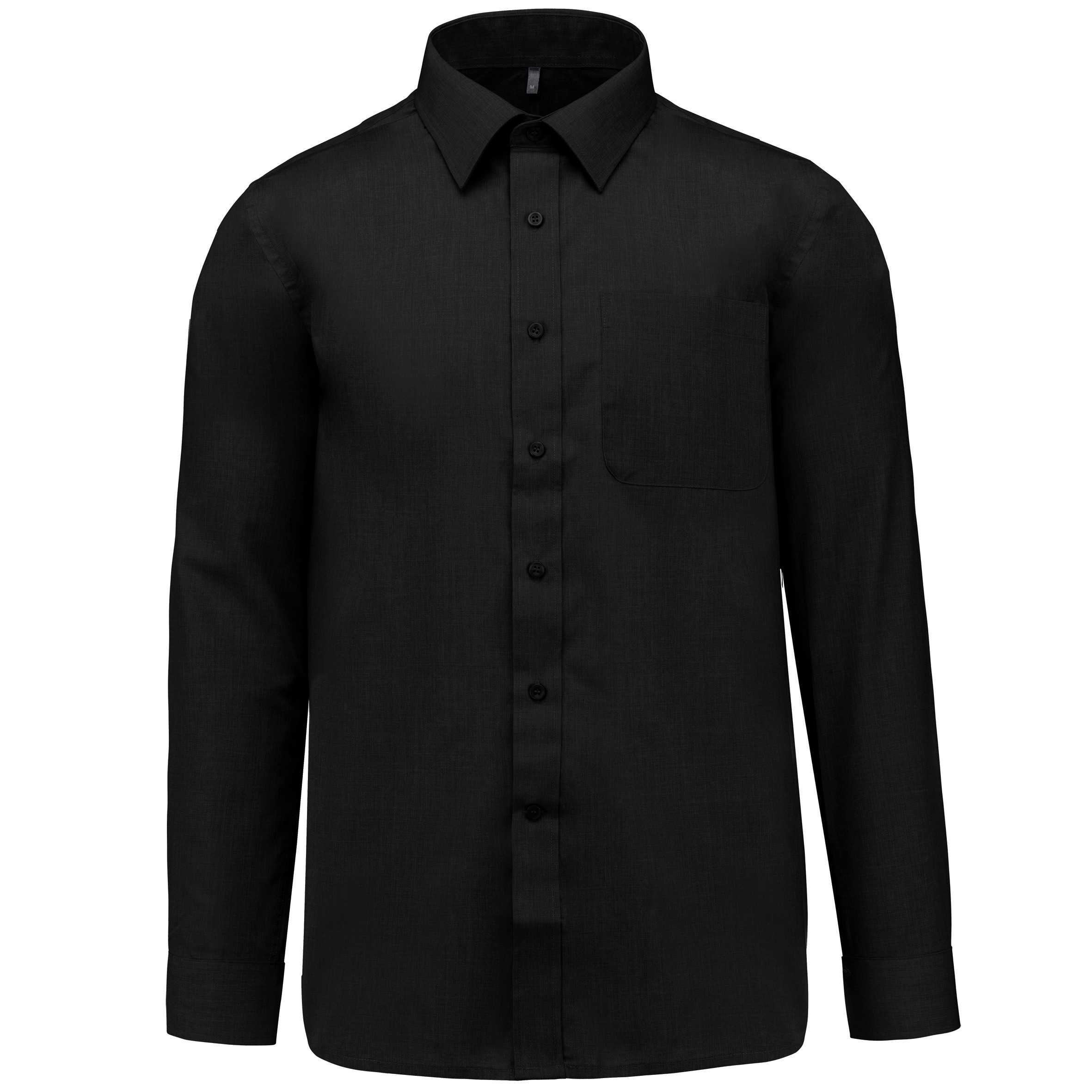Camisa popelina de polialgodón de fácil cuidado hombre Black