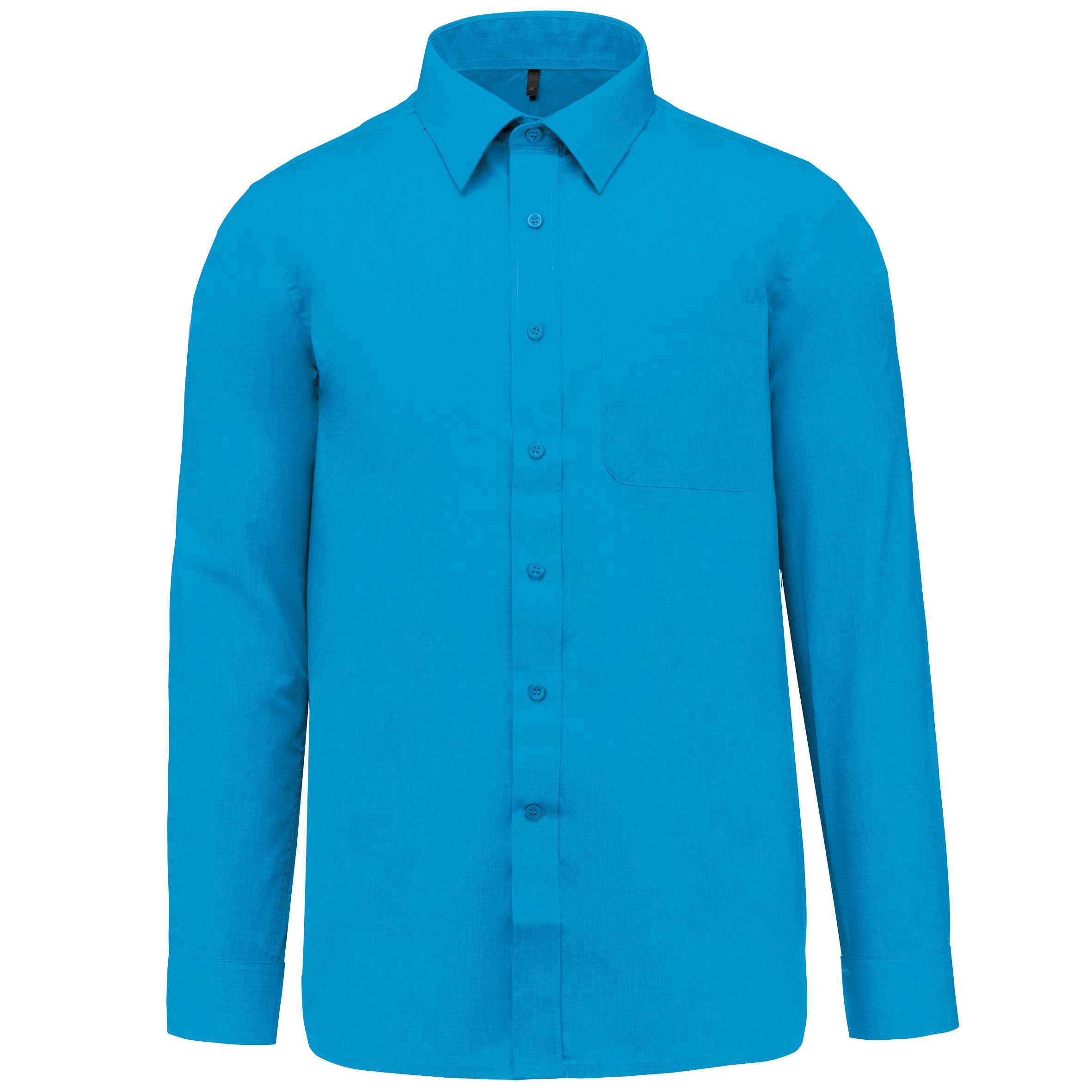 Camisa popelina de polialgodón de fácil cuidado hombre Bright Turquoise