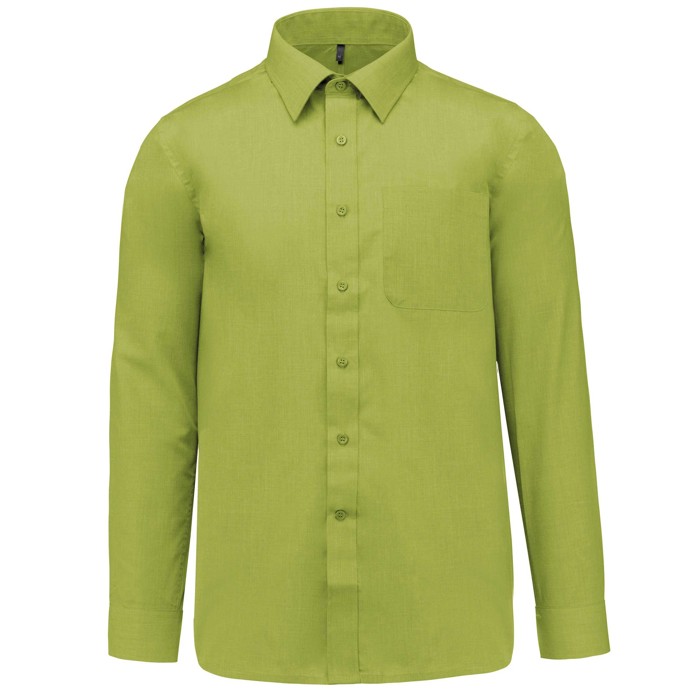 Camisa popelina de polialgodón de fácil cuidado hombre Burnt Lime