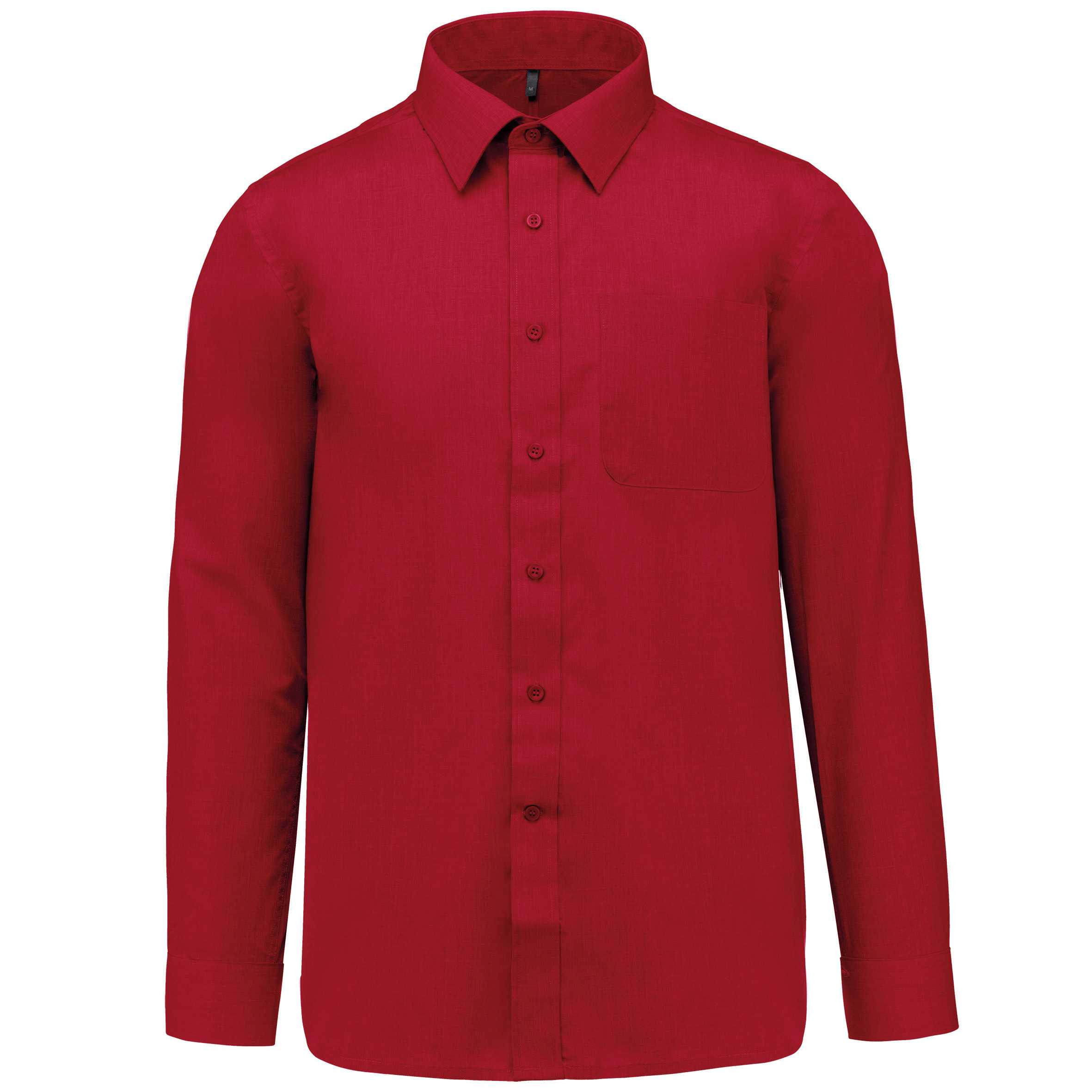 Camisa popelina de polialgodón de fácil cuidado hombre Classic Red
