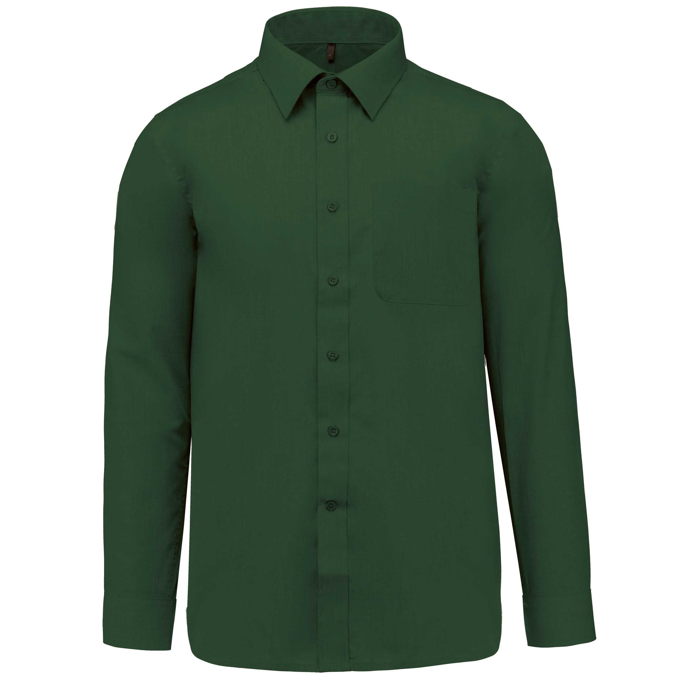 Camisa popelina de polialgodón de fácil cuidado hombre Forest Green
