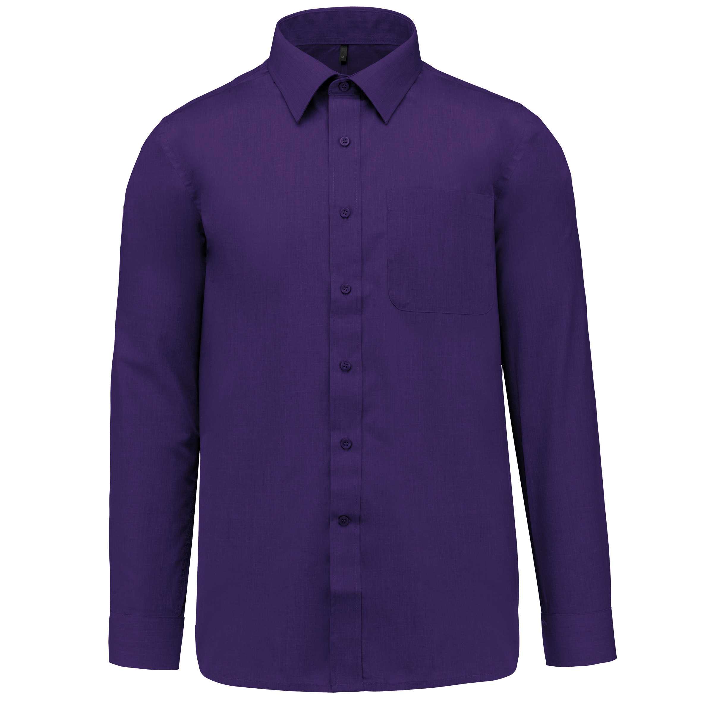 Camisa popelina de polialgodón de fácil cuidado hombre Purple