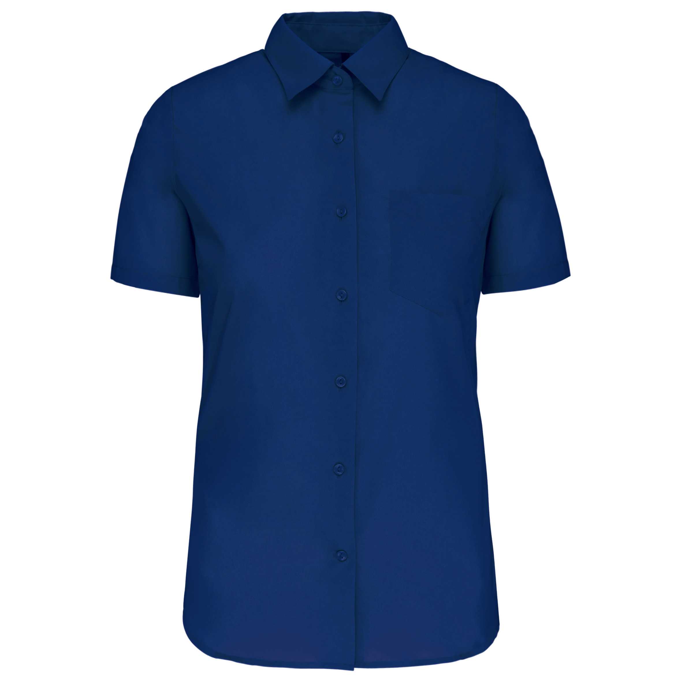 Camisa popelina de polialgodón manga corta de fácil cuidado mujer True Indigo