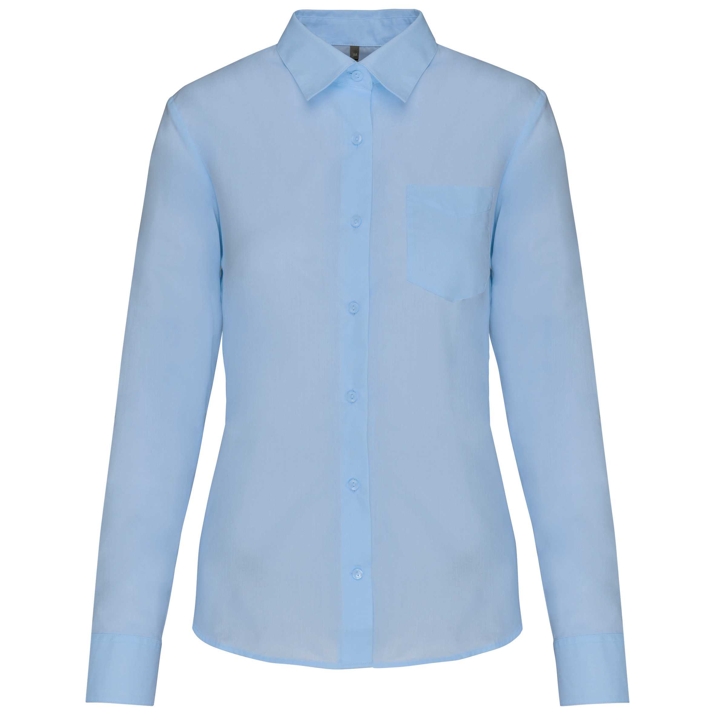 Camisa popelina de polialgodón manga corta mujer Bright Sky