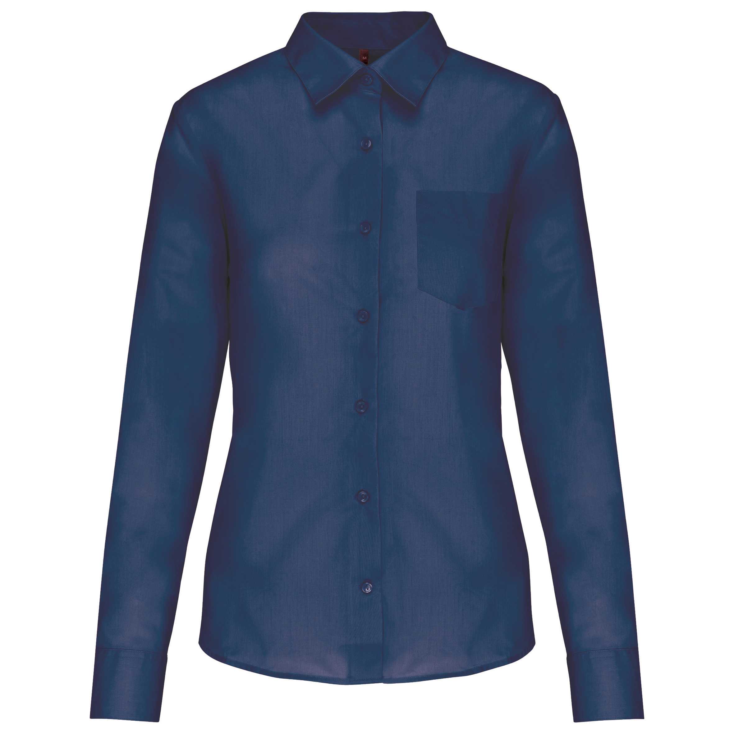 Camisa popelina de polialgodón manga corta mujer Deep Blue