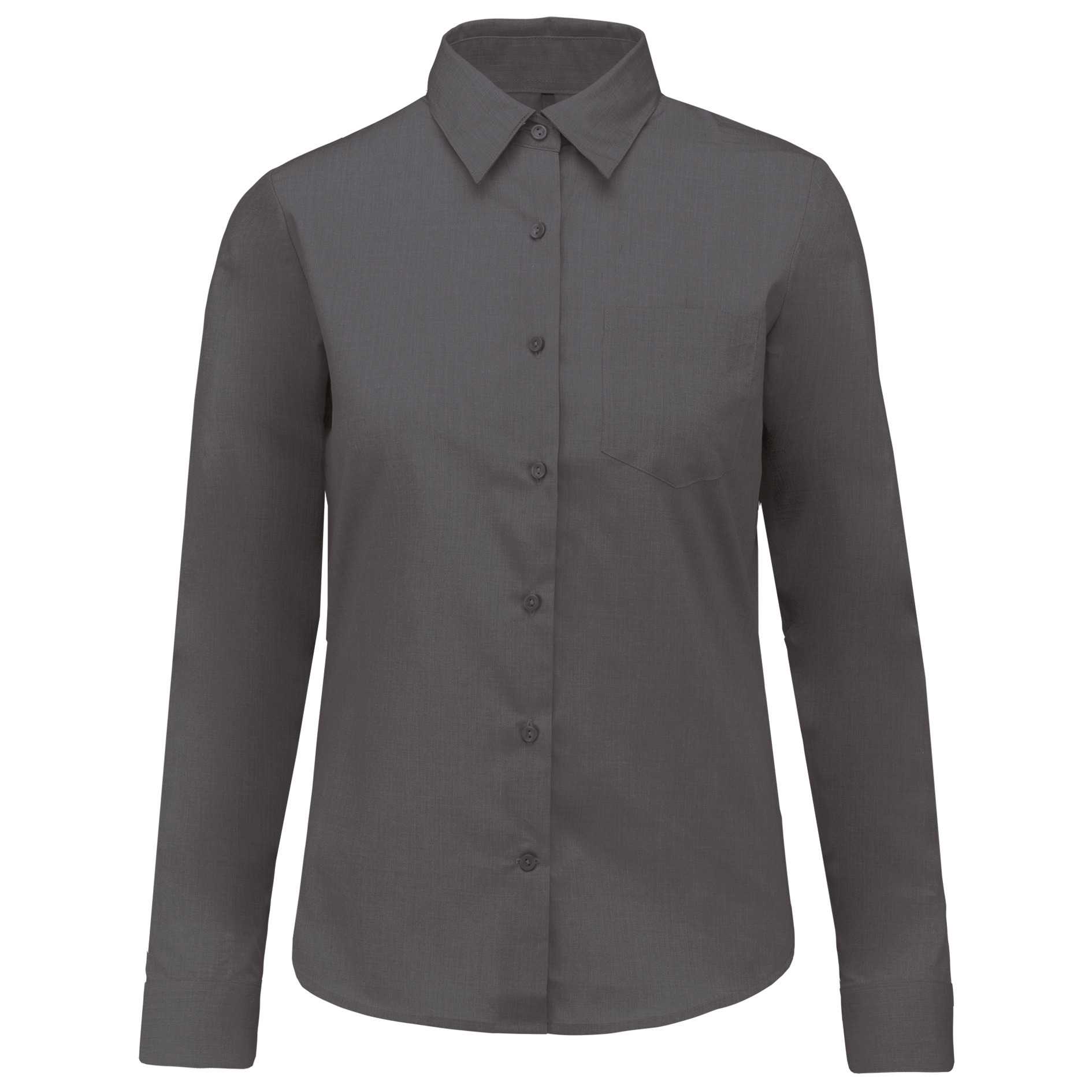 Camisa popelina de polialgodón manga corta mujer Urban Grey