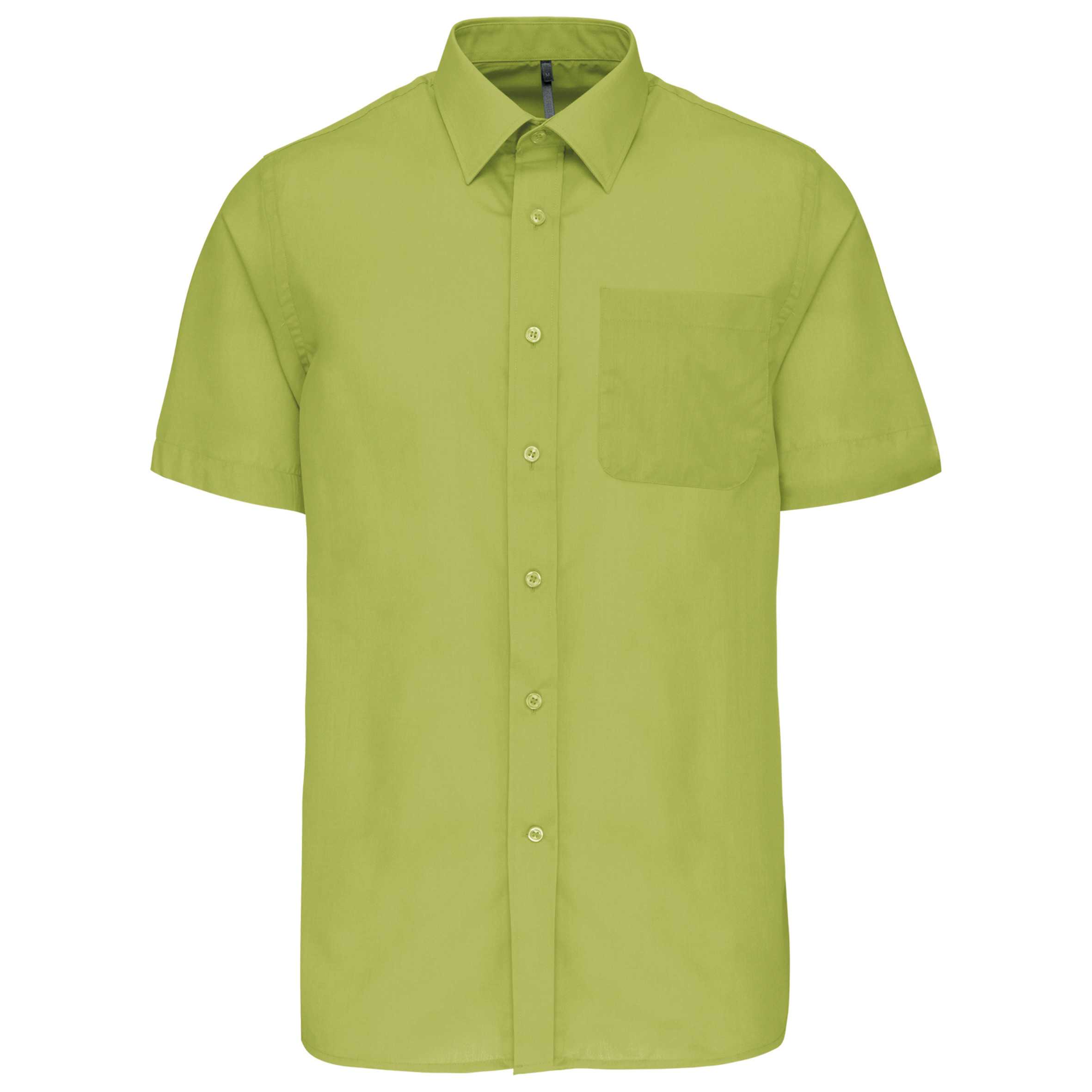 Camisa popelina de polialgodón manga corta de fácil cuidado hombre Burnt Lime