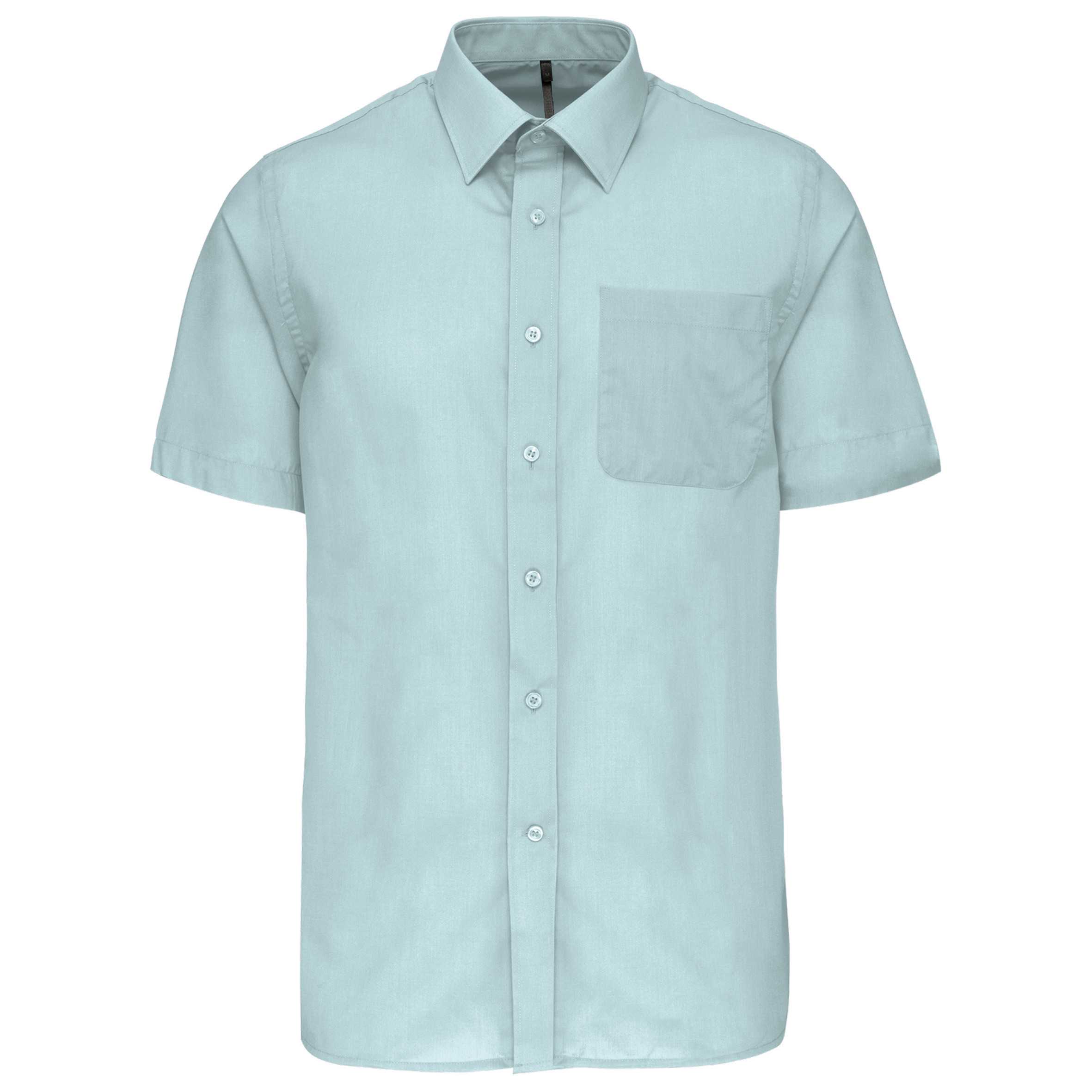 Camisa popelina de polialgodón manga corta de fácil cuidado hombre Ice Mint
