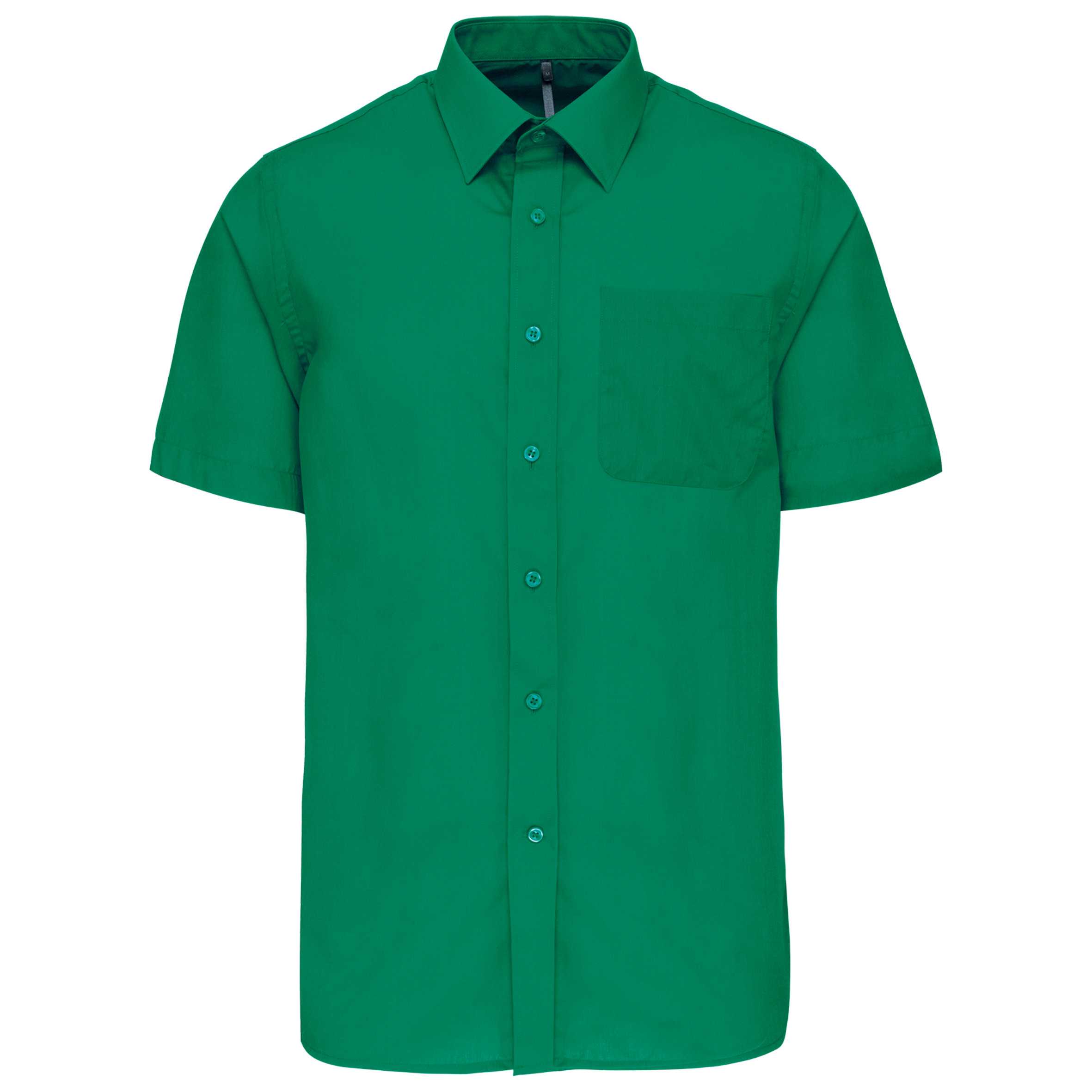 Camisa popelina de polialgodón manga corta de fácil cuidado hombre Kelly Green