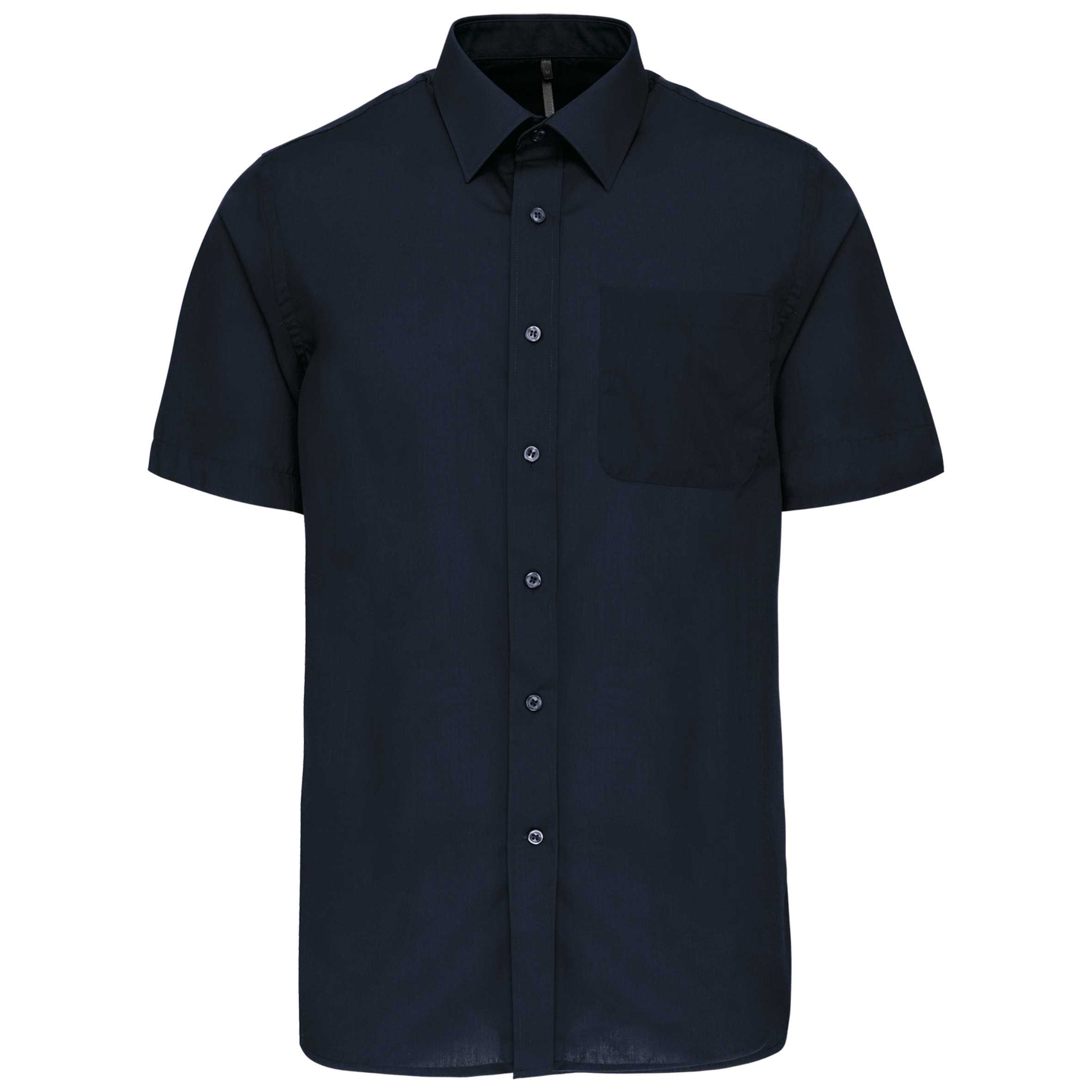 Camisa popelina de polialgodón manga corta de fácil cuidado hombre Navy