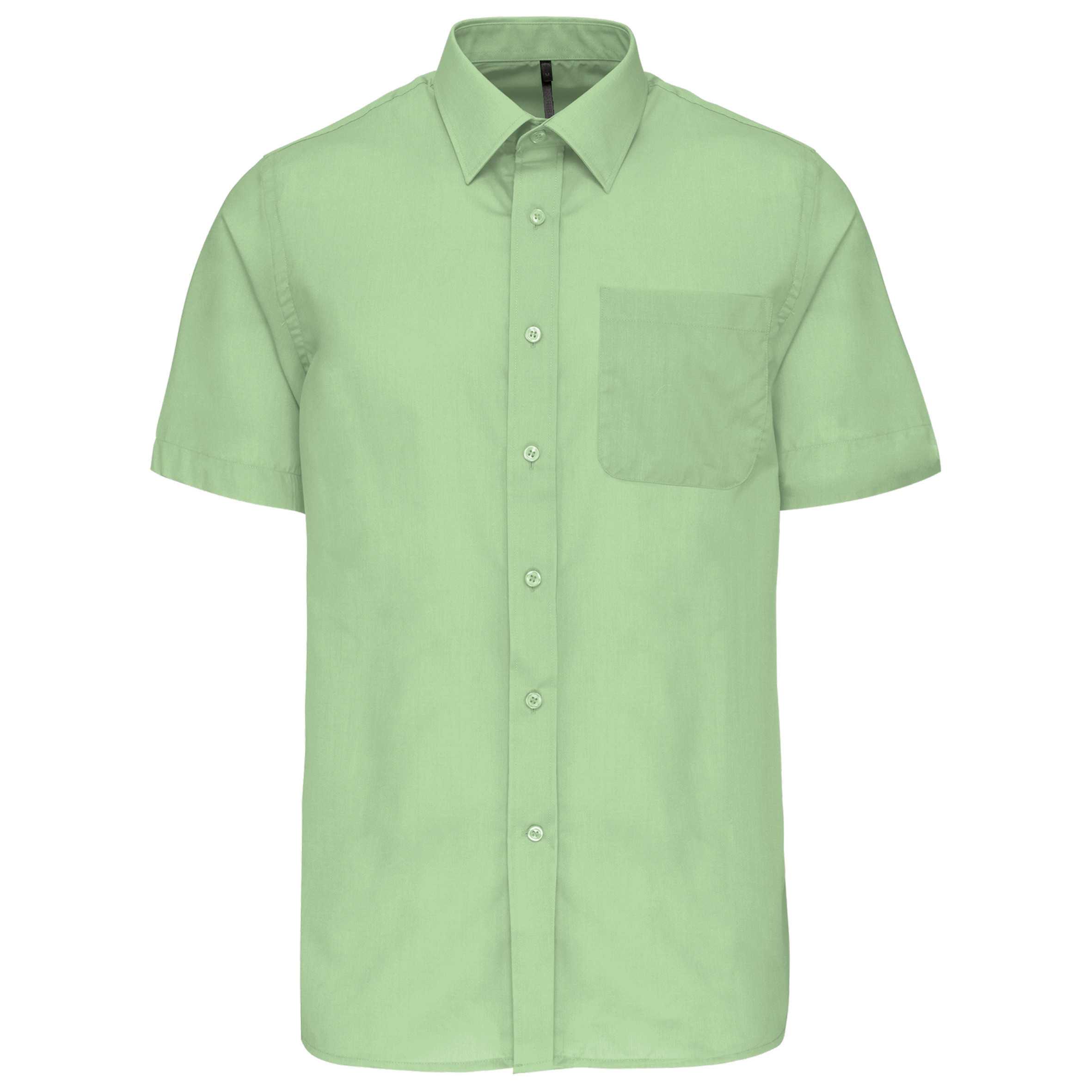 Camisa popelina de polialgodón manga corta de fácil cuidado hombre Pistachio Green