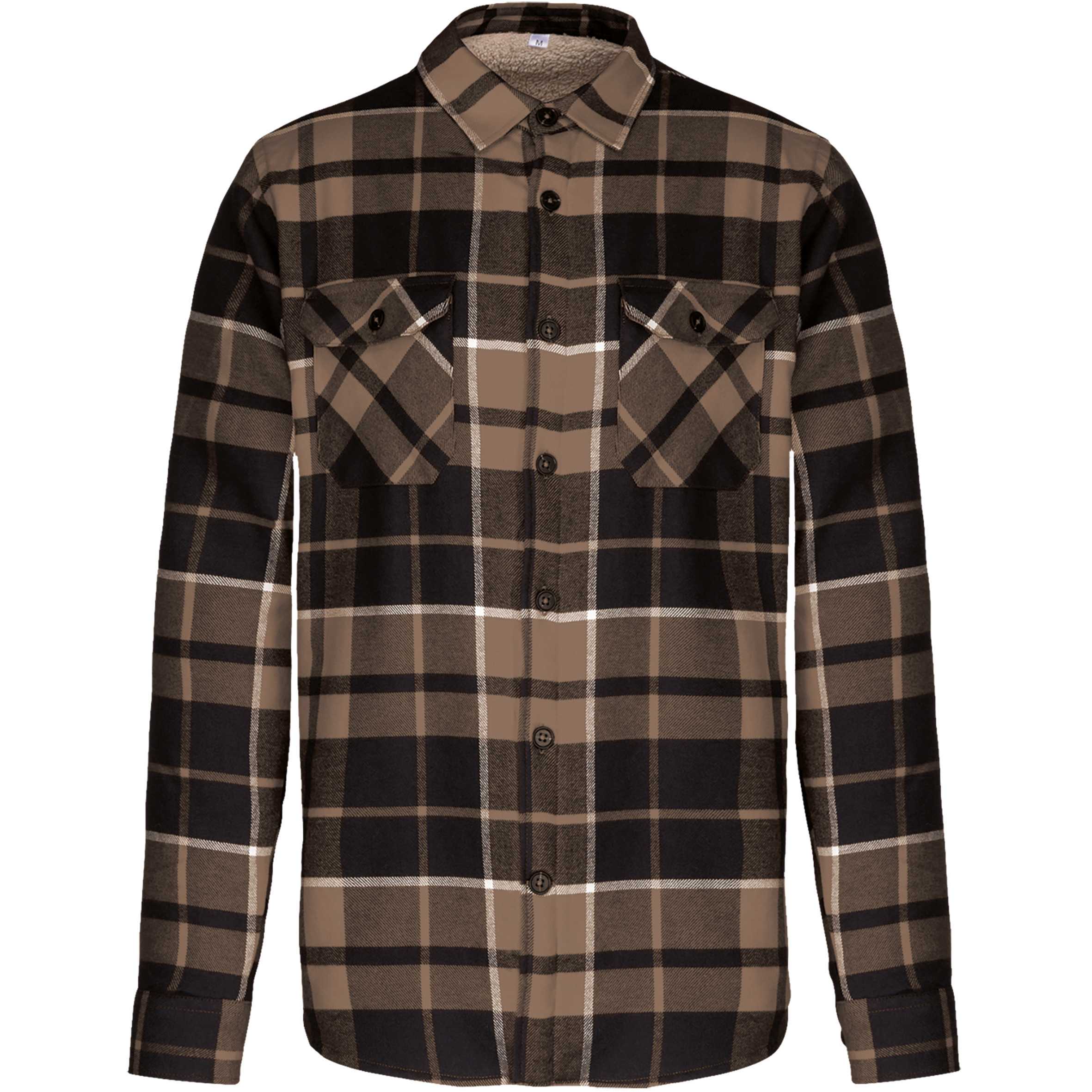 Sobrecamisa leñador forro de sherpa Camel / Black Checked