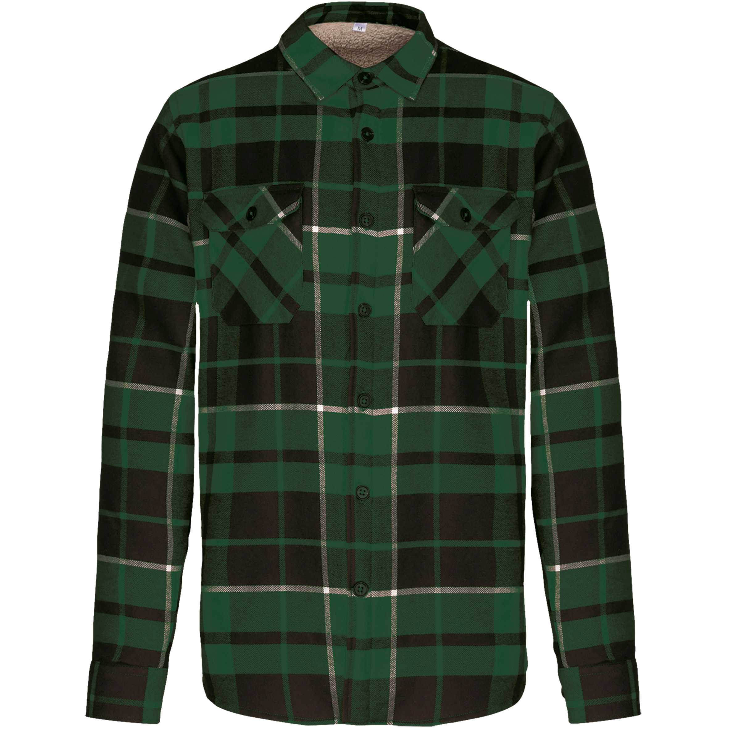 Sobrecamisa leñador forro de sherpa Forest Green / Black Checked