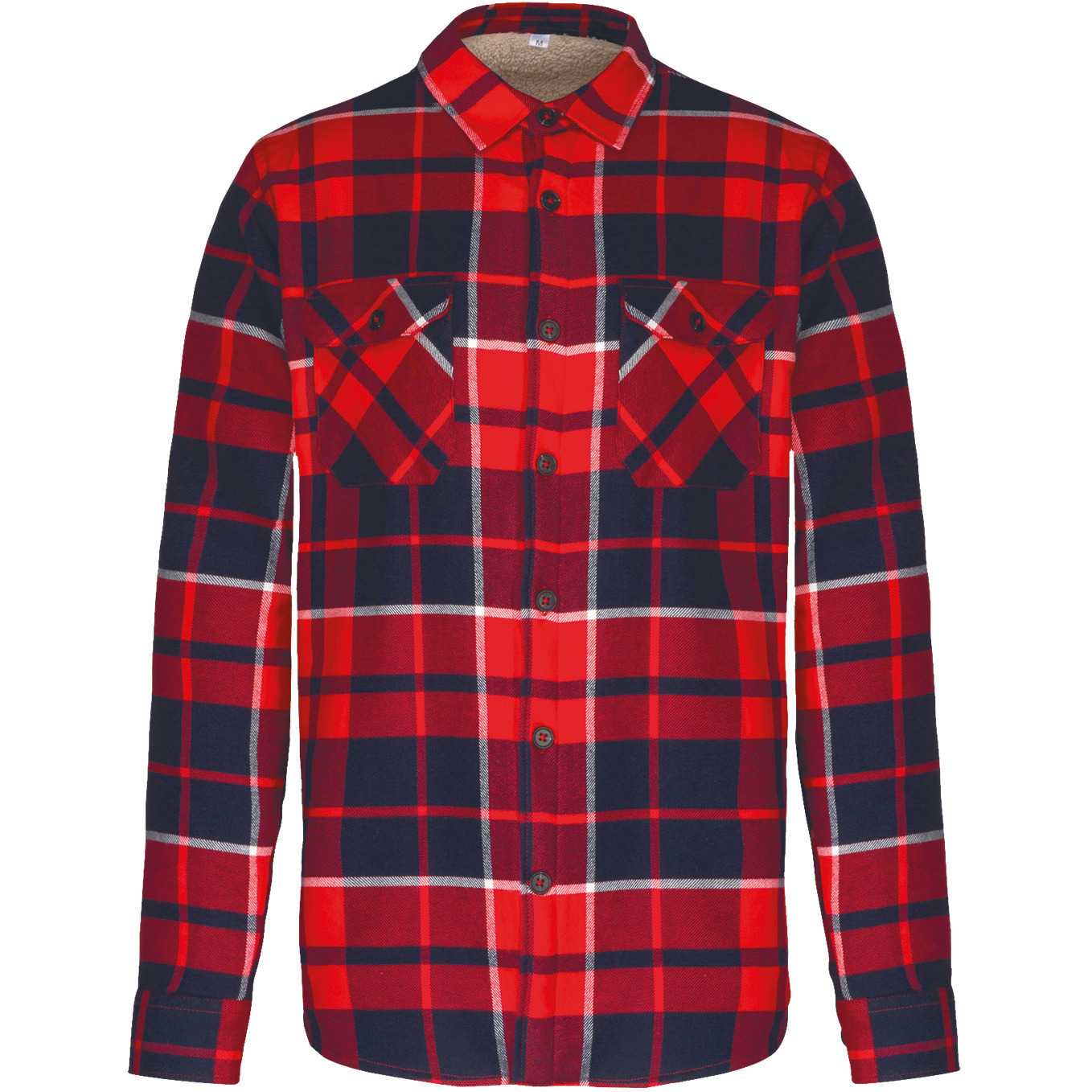 Sobrecamisa leñador forro de sherpa Red / Navy checked