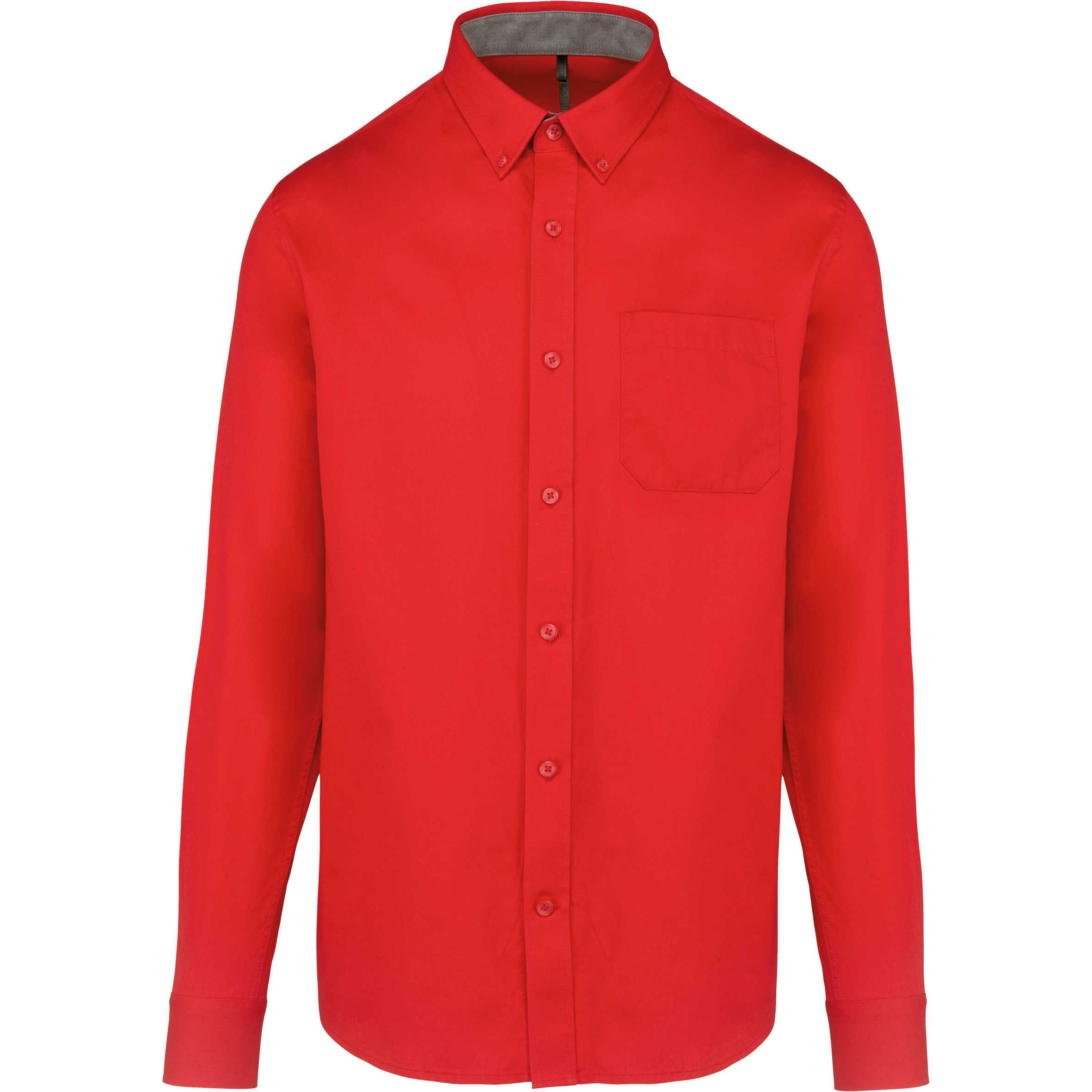 Camisa de algodón Nevada de manga larga para hombre Red