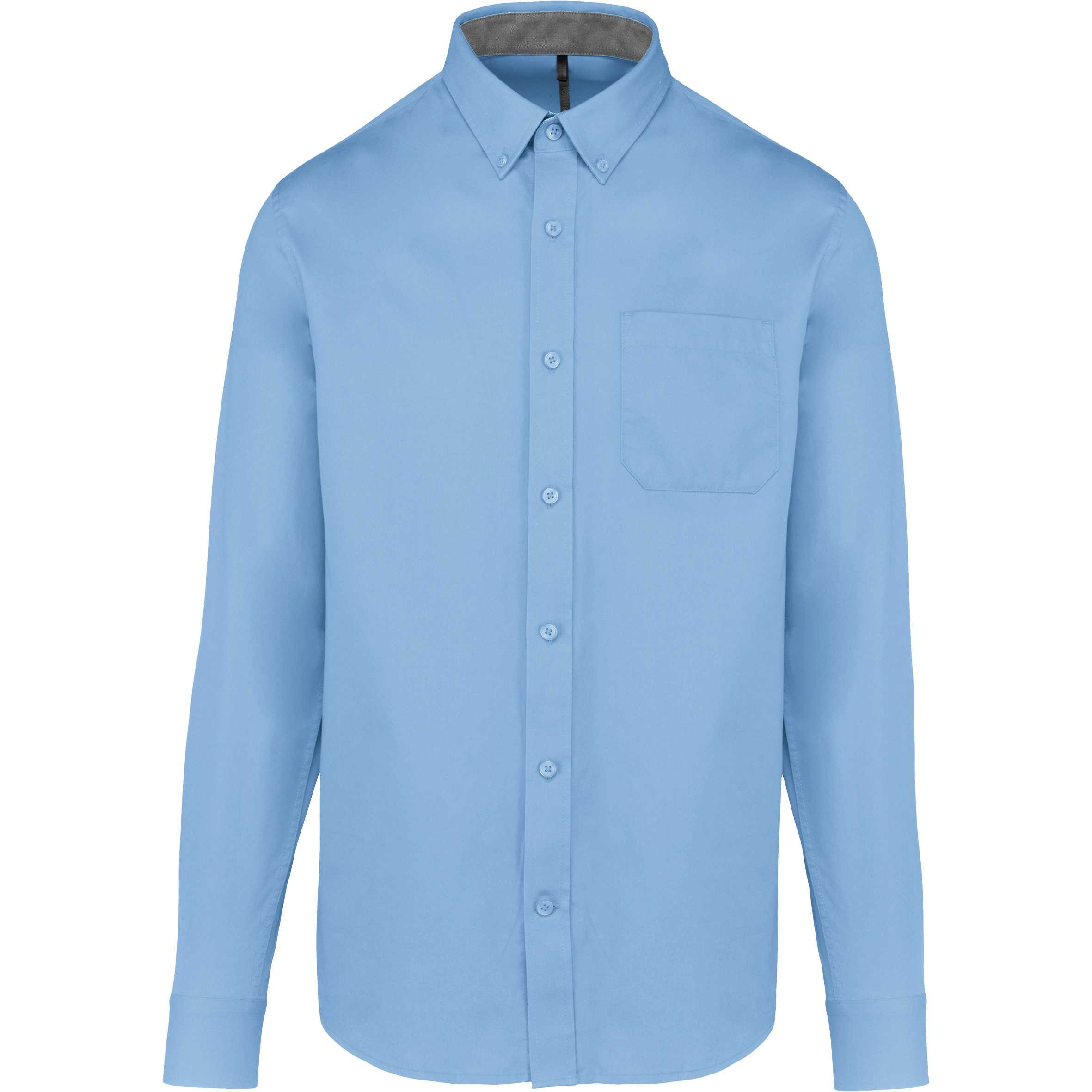 Camisa de algodón Nevada de manga larga para hombre Sky Blue