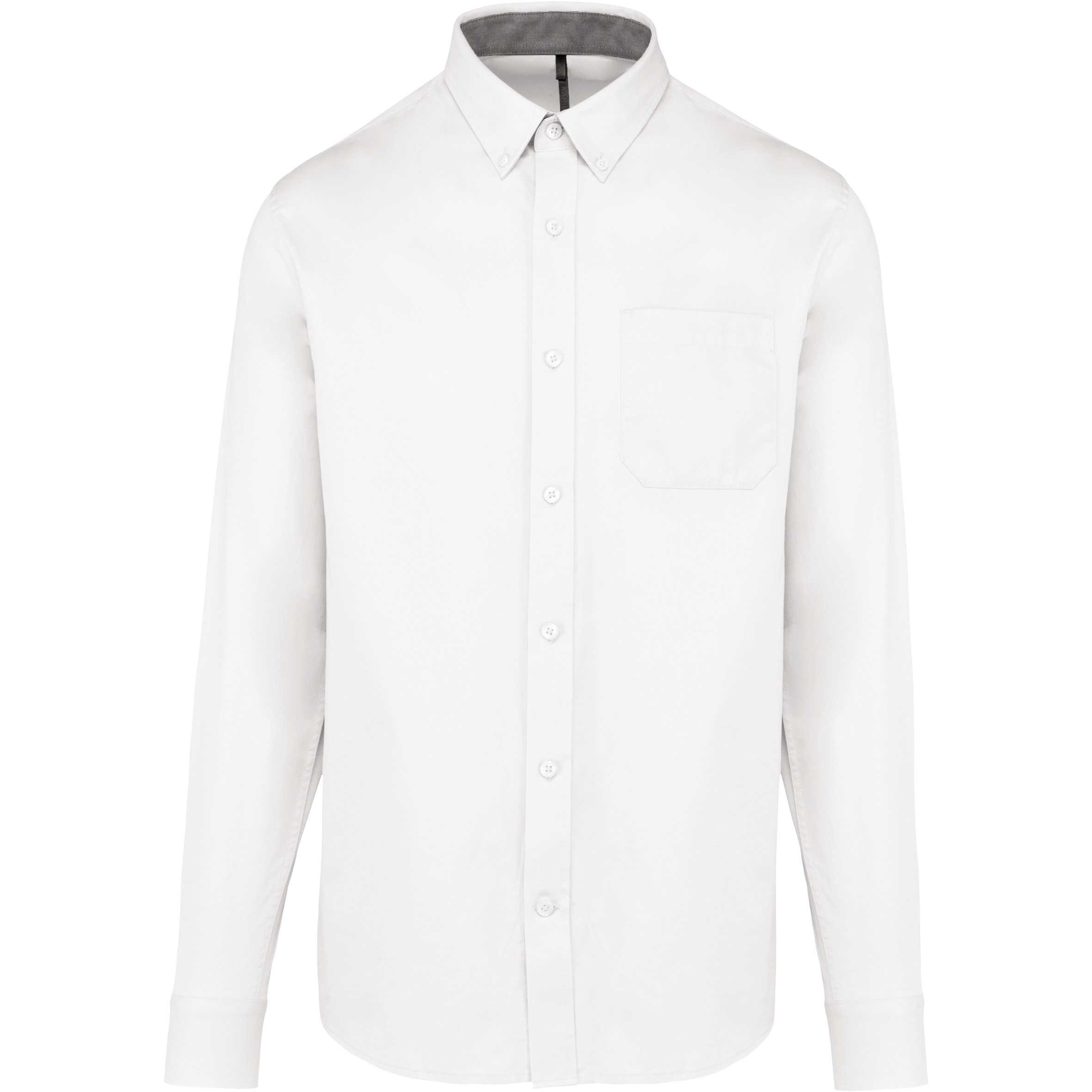 Camisa de algodón Nevada de manga larga para hombre White