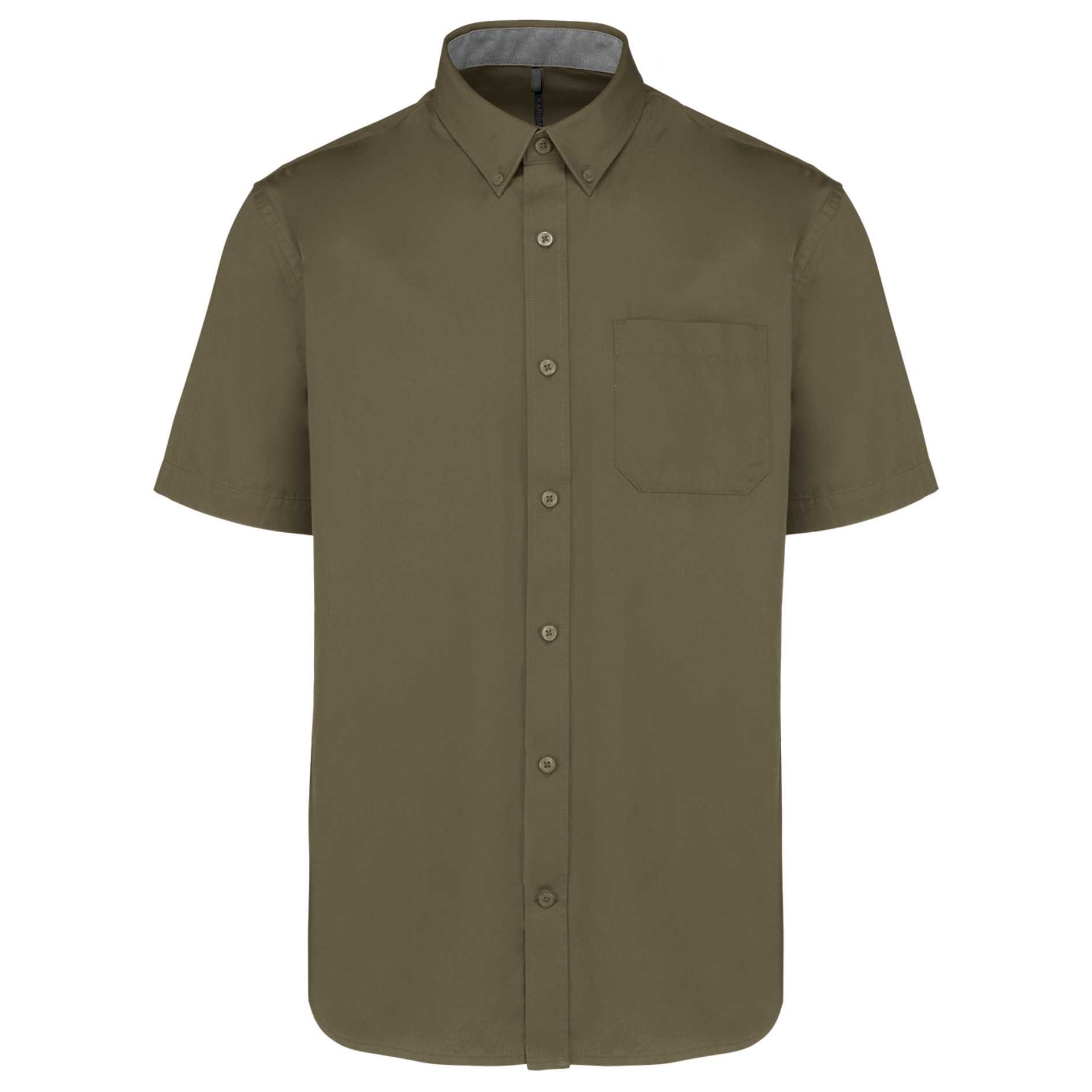 Camisa de algodón Ariana III manga corta hombre Light khaki