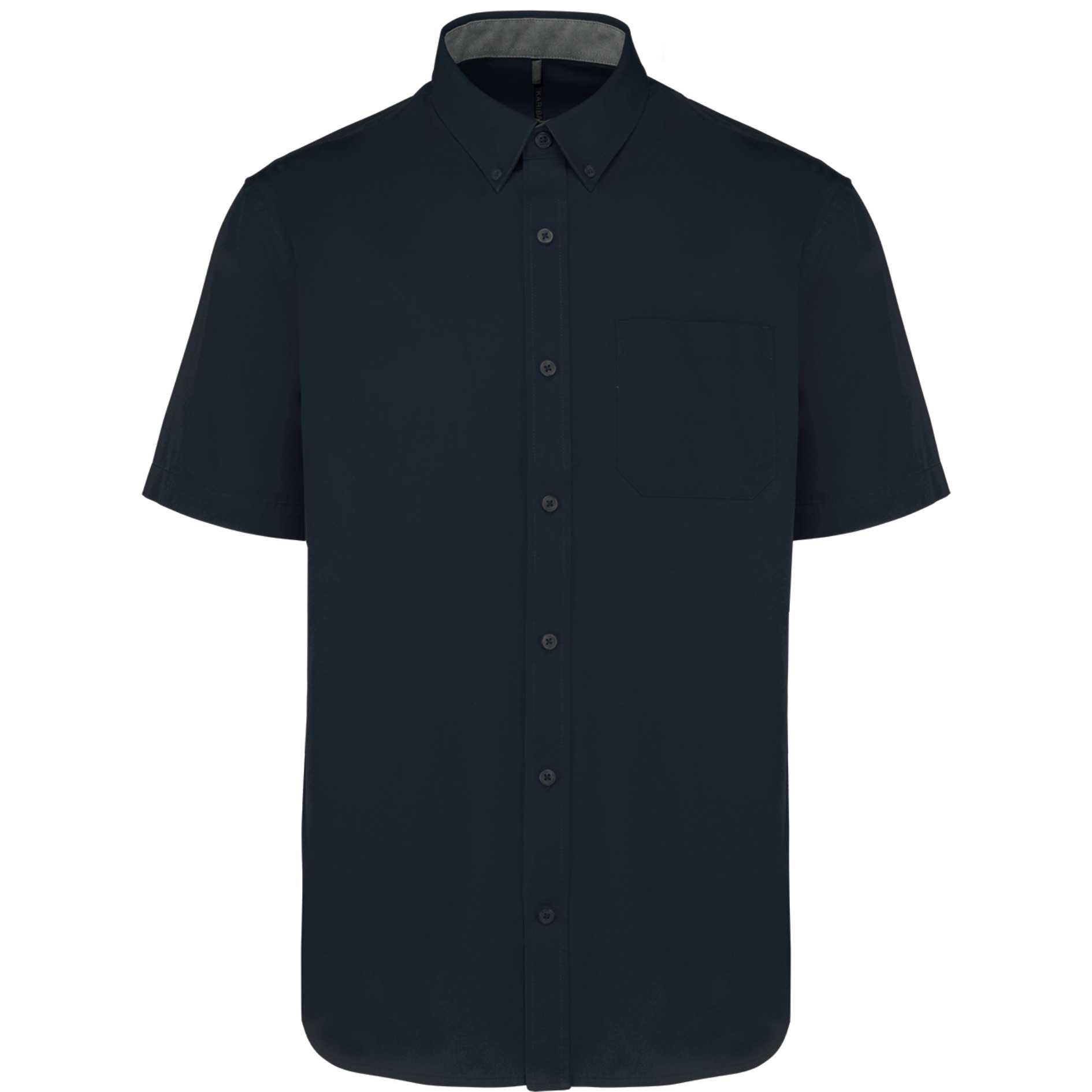 Camisa de algodón Ariana III manga corta hombre Navy