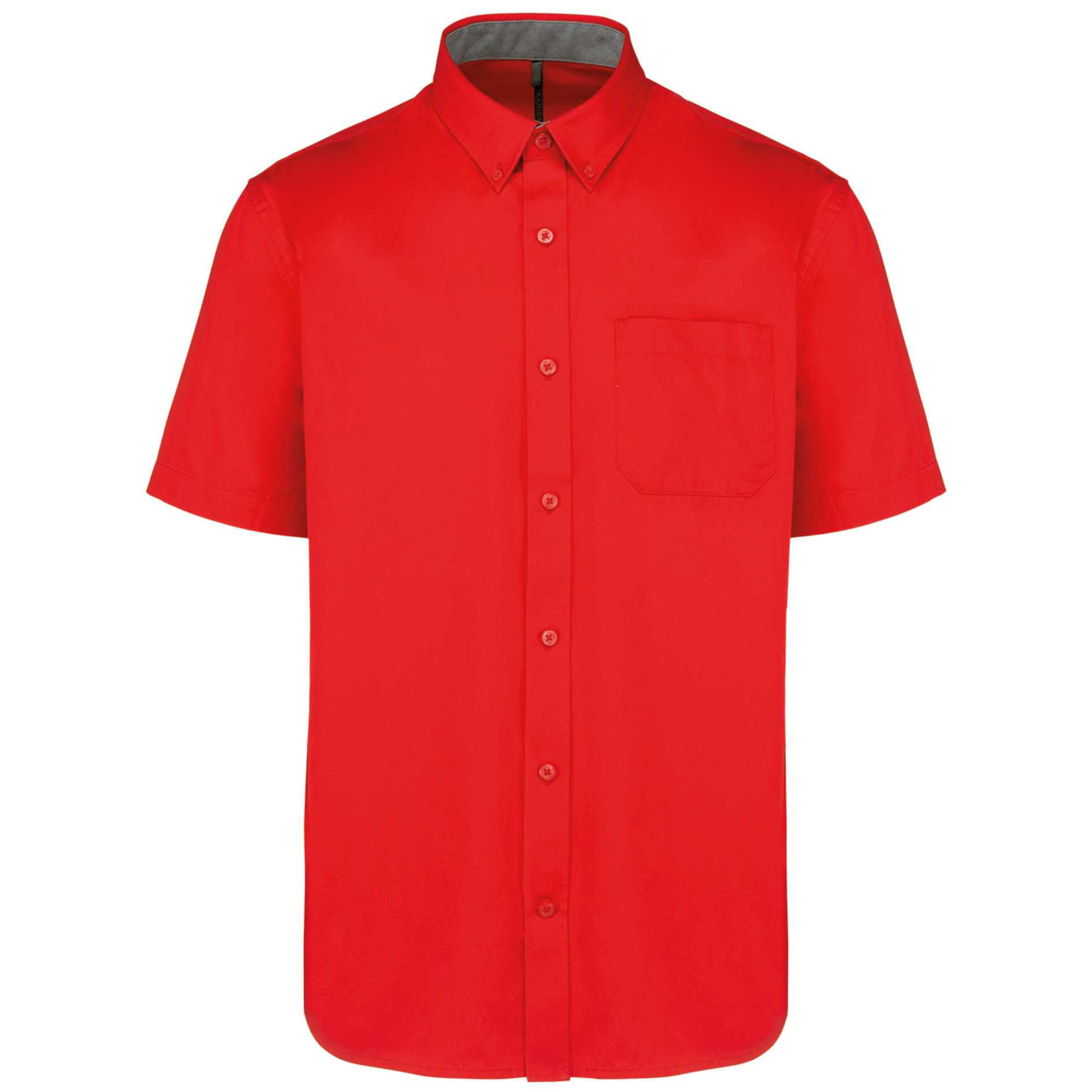 Camisa de algodón Ariana III manga corta hombre Red