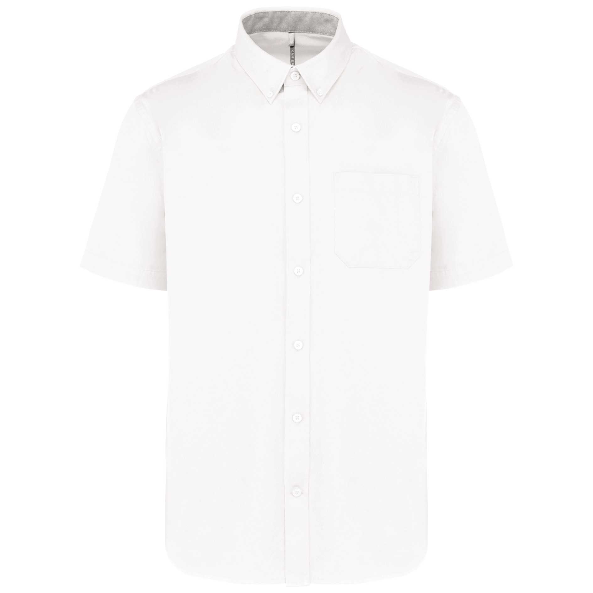 Camisa de algodón Ariana III manga corta hombre White