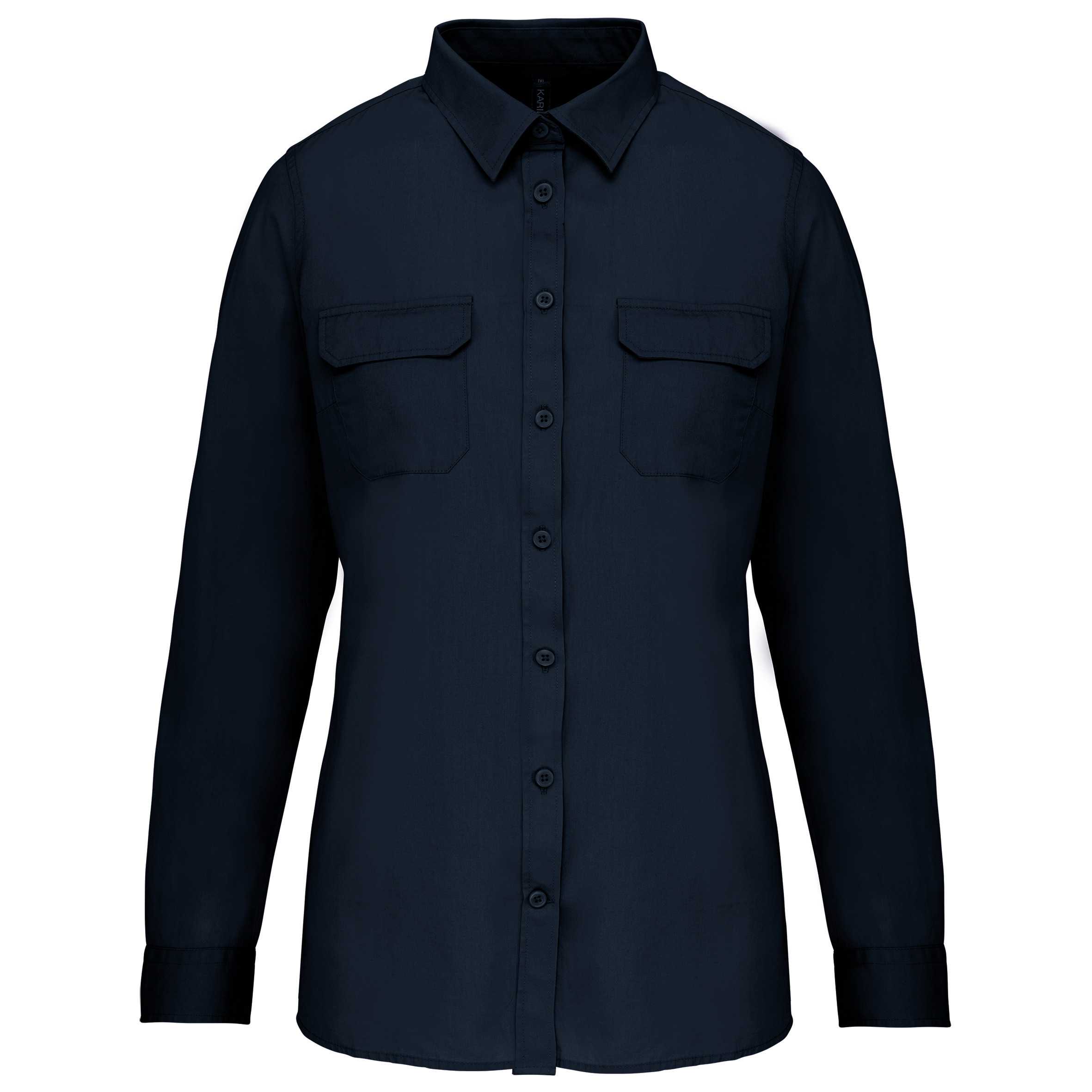 Camisa Safari manga larga mujer Navy