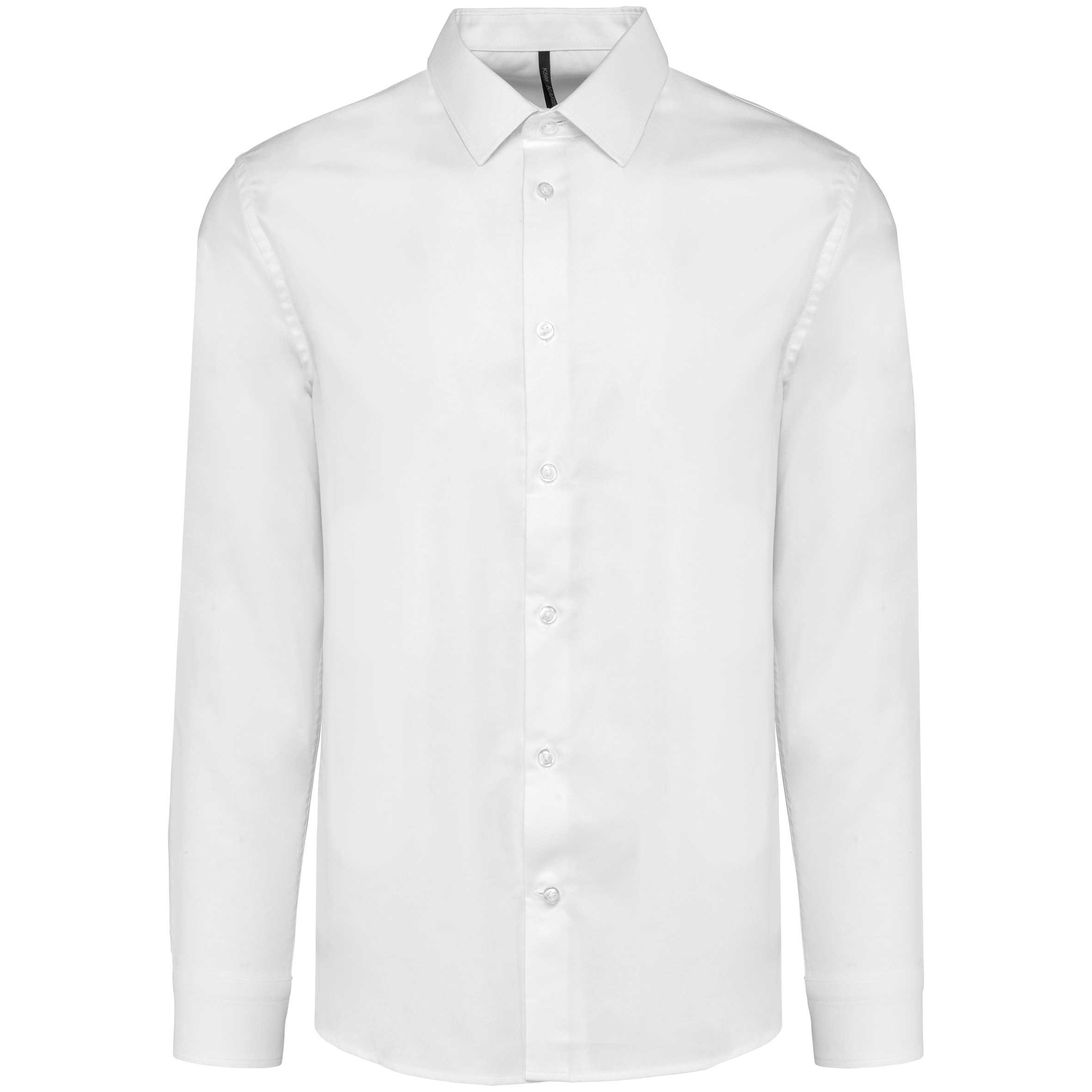 Camisa oxford de manga larga para hombre White